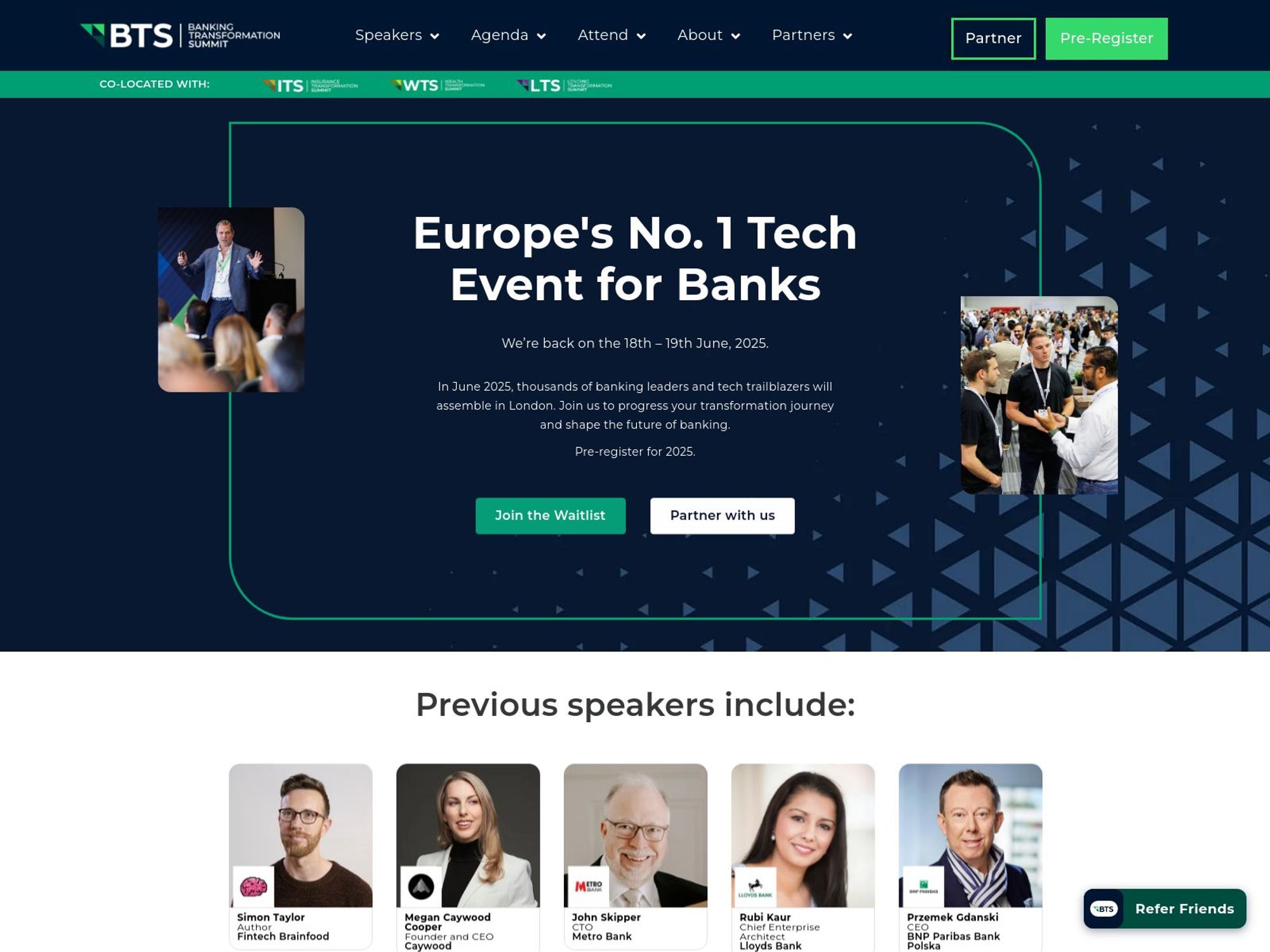 Banking Transformation Summit Europe screenshot