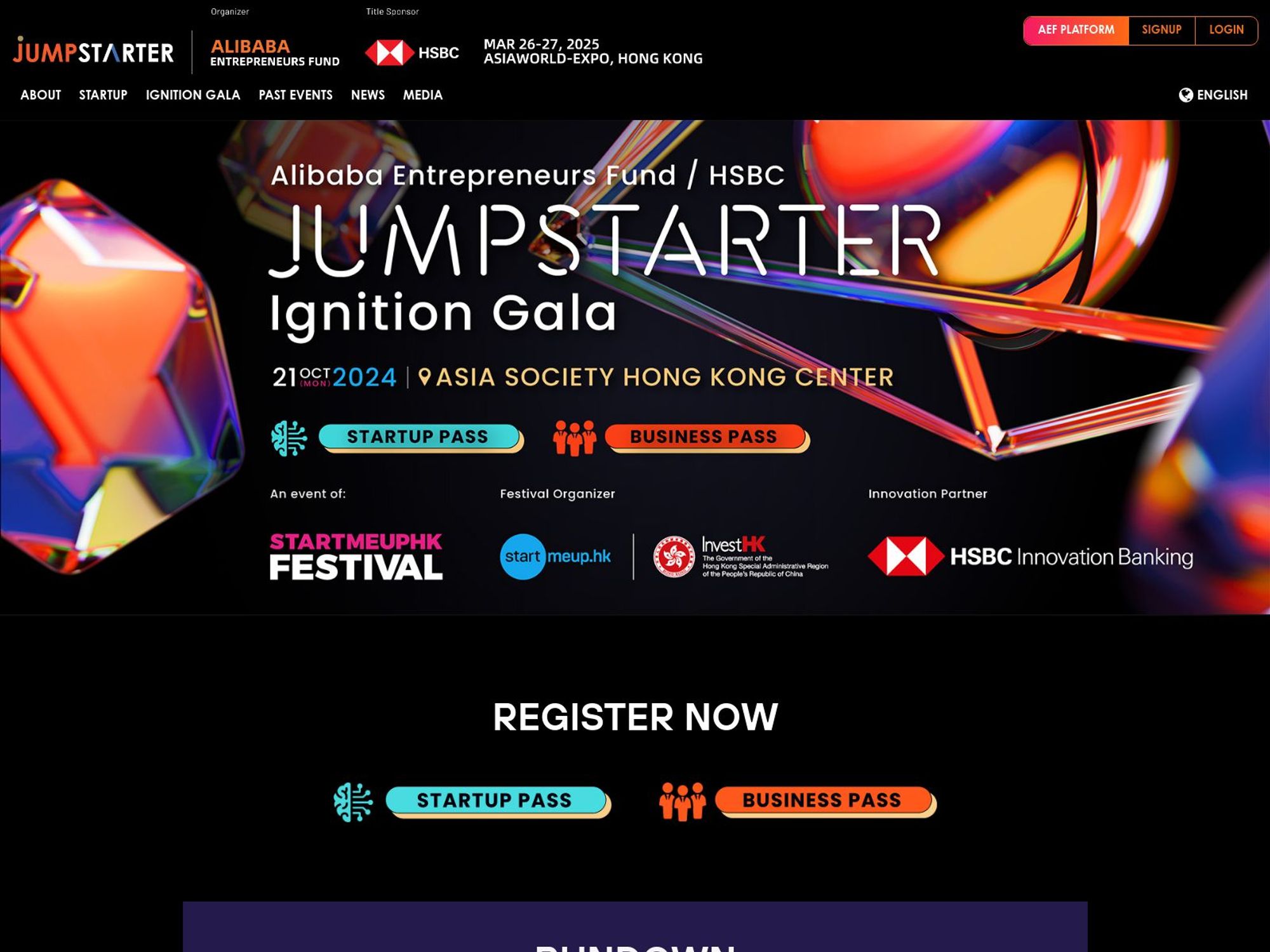 StartmeupHK Festival 2024 - Jumpstarter Ignition Gala website