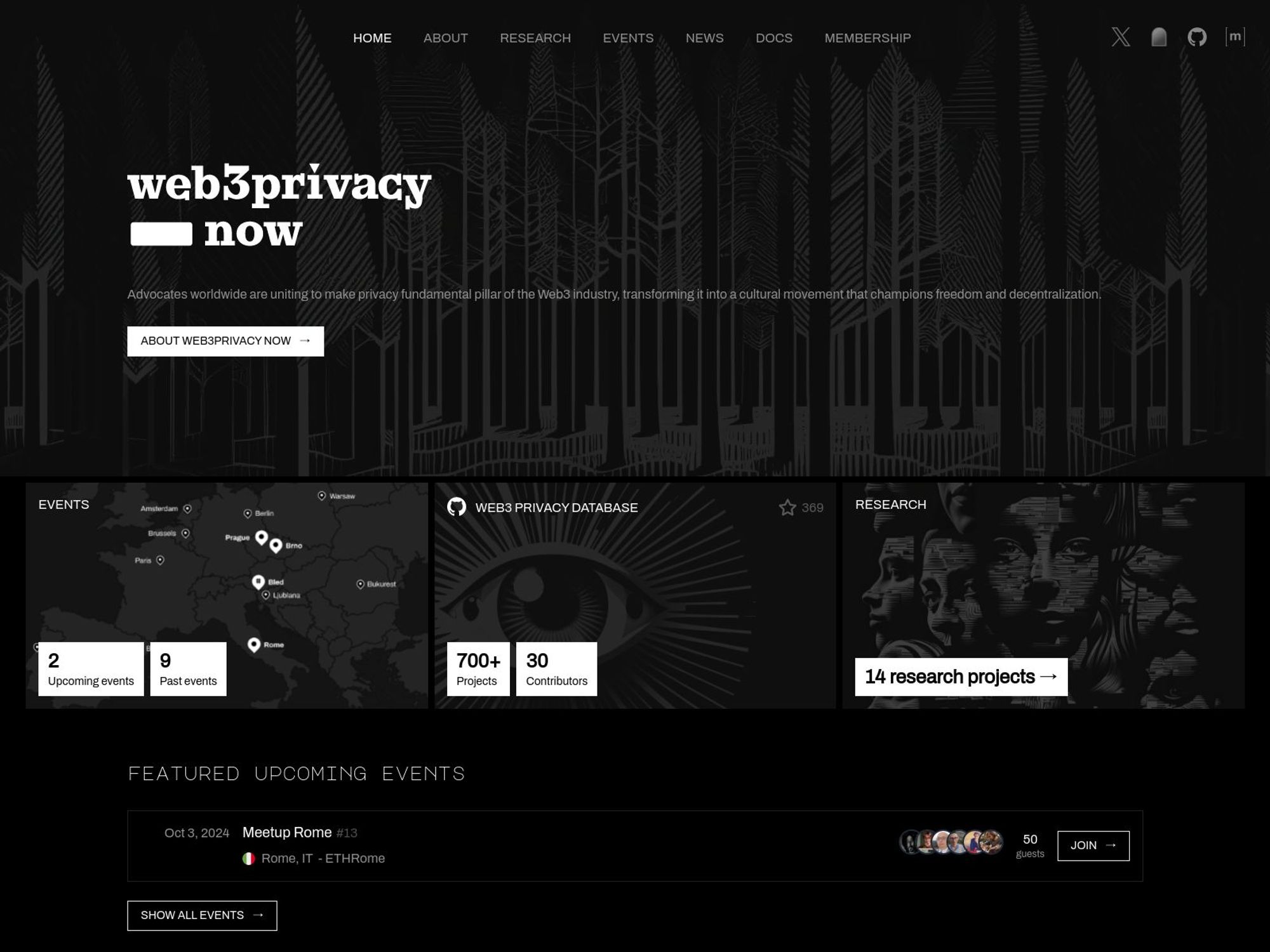 Web3Privacy Now website