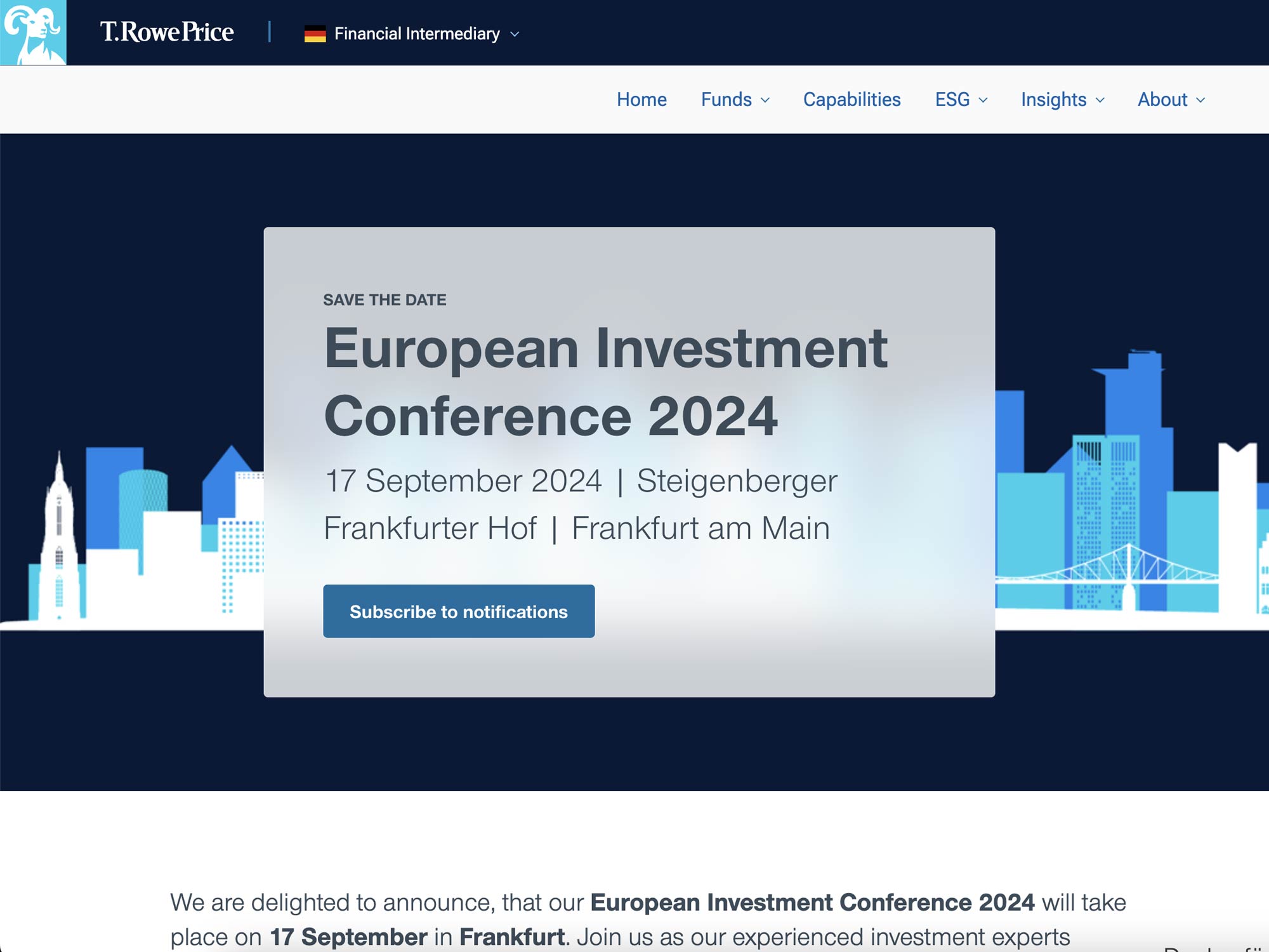 European Investment Conference 2024 screenshot