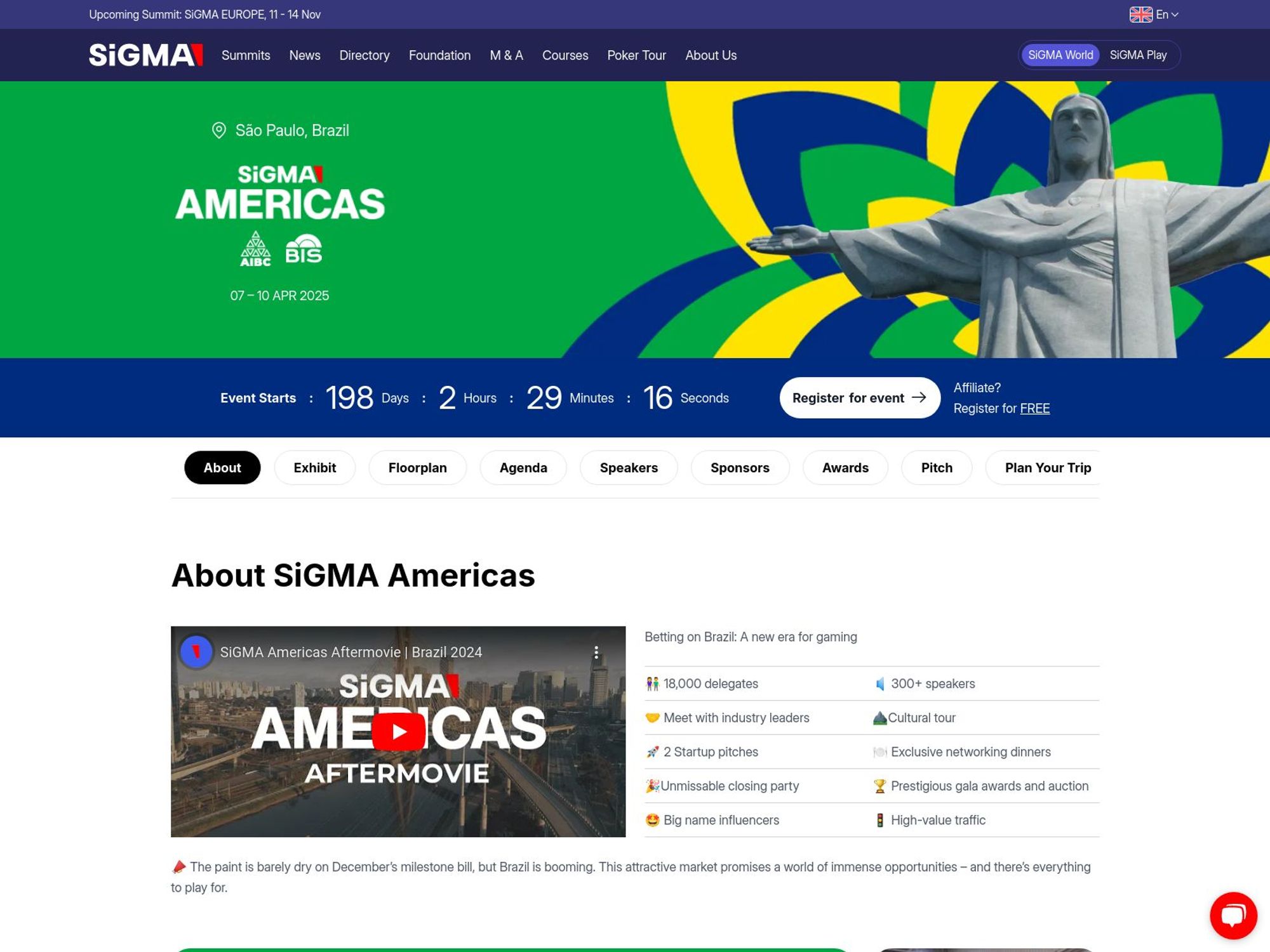 SiGMA Americas screenshot