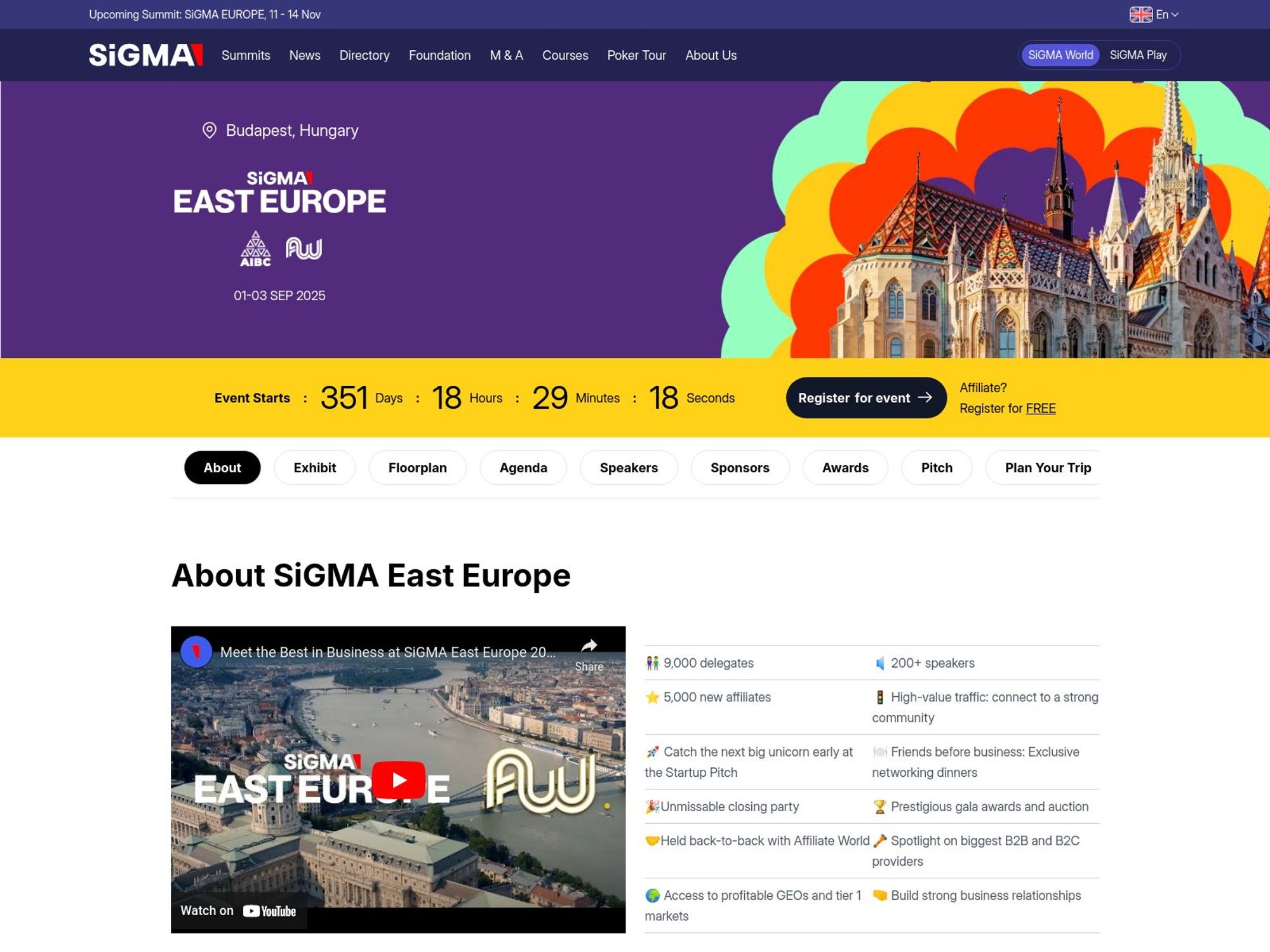 SiGMA East Europe website