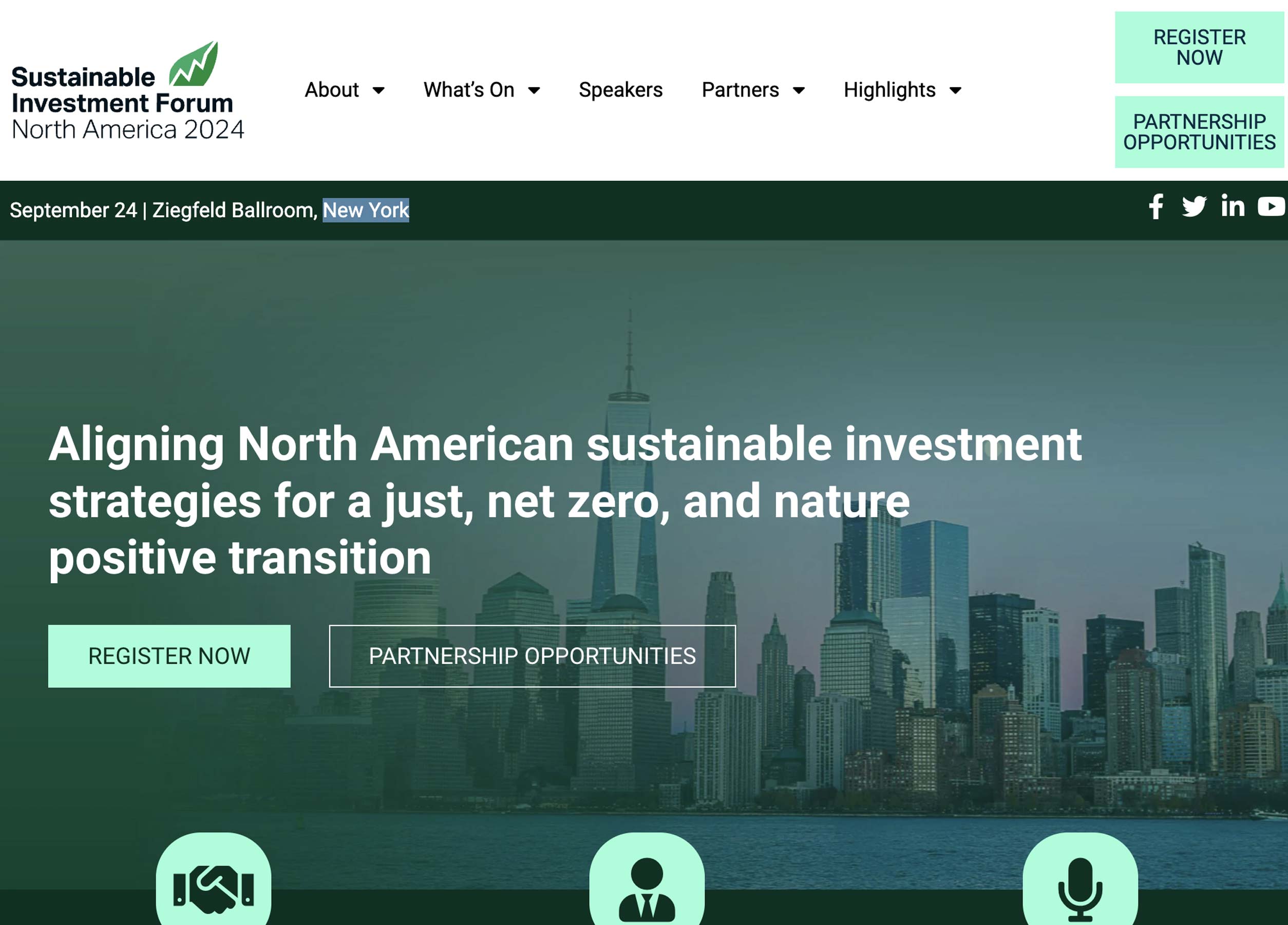 Sustainable Investment Forum North America 2024 screenshot