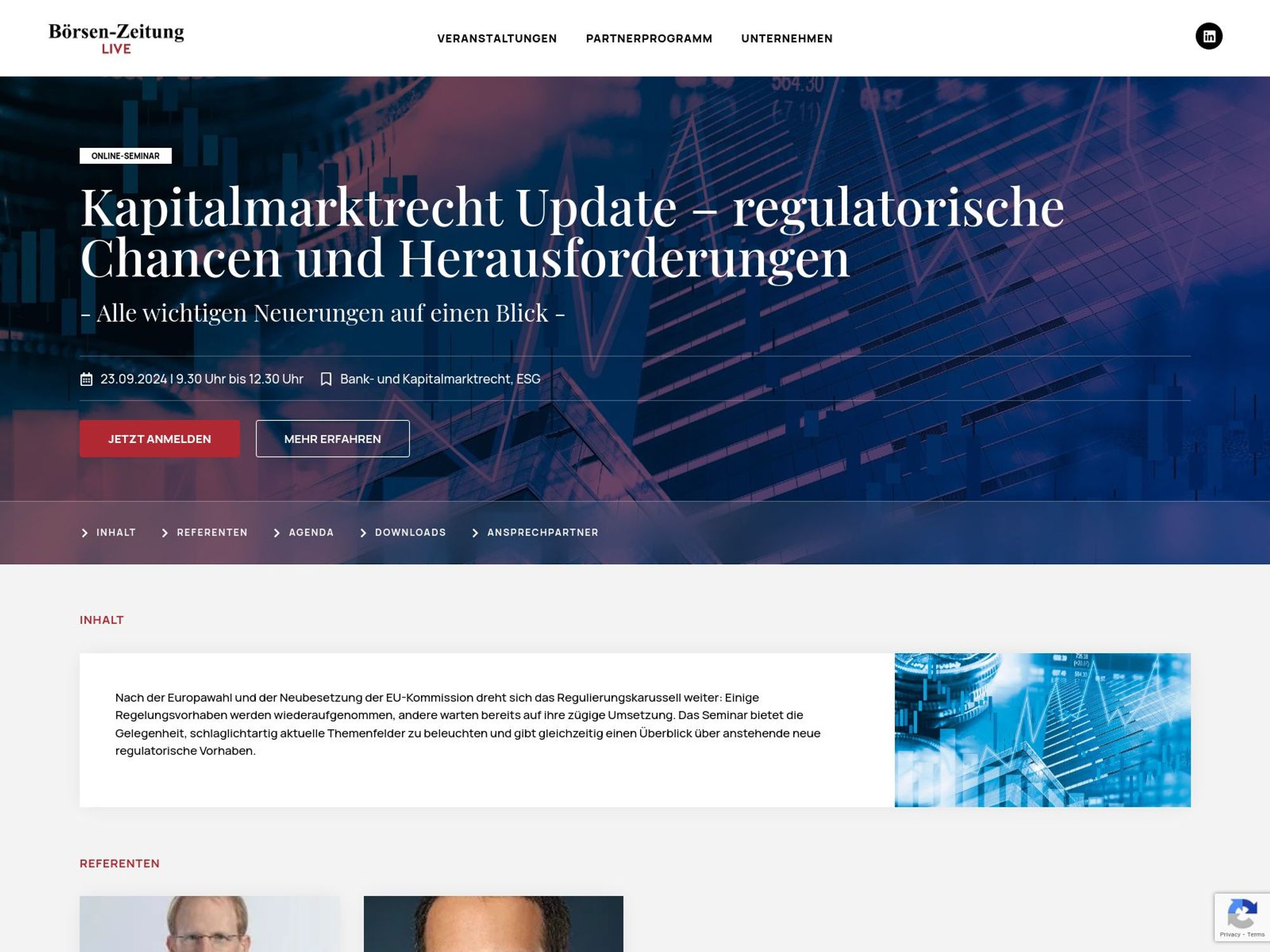 Kapitalmarktrecht Update – regulatorische Chancen und Herausforderungen screenshot