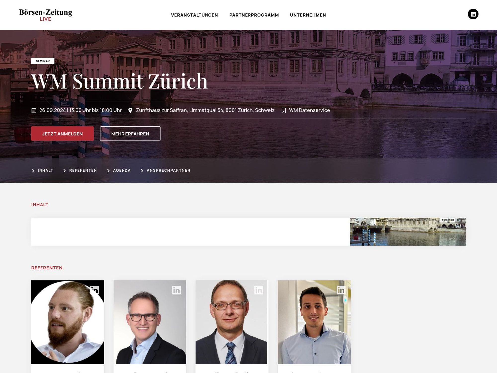 WM Summit Zurich screenshot