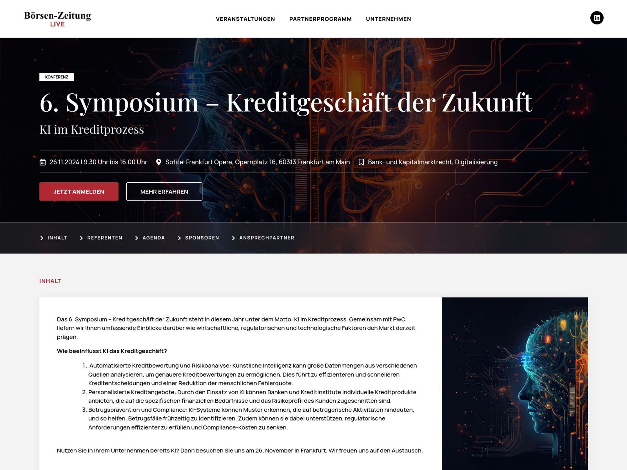 6. Symposium – Kreditgeschäft der Zukunft website