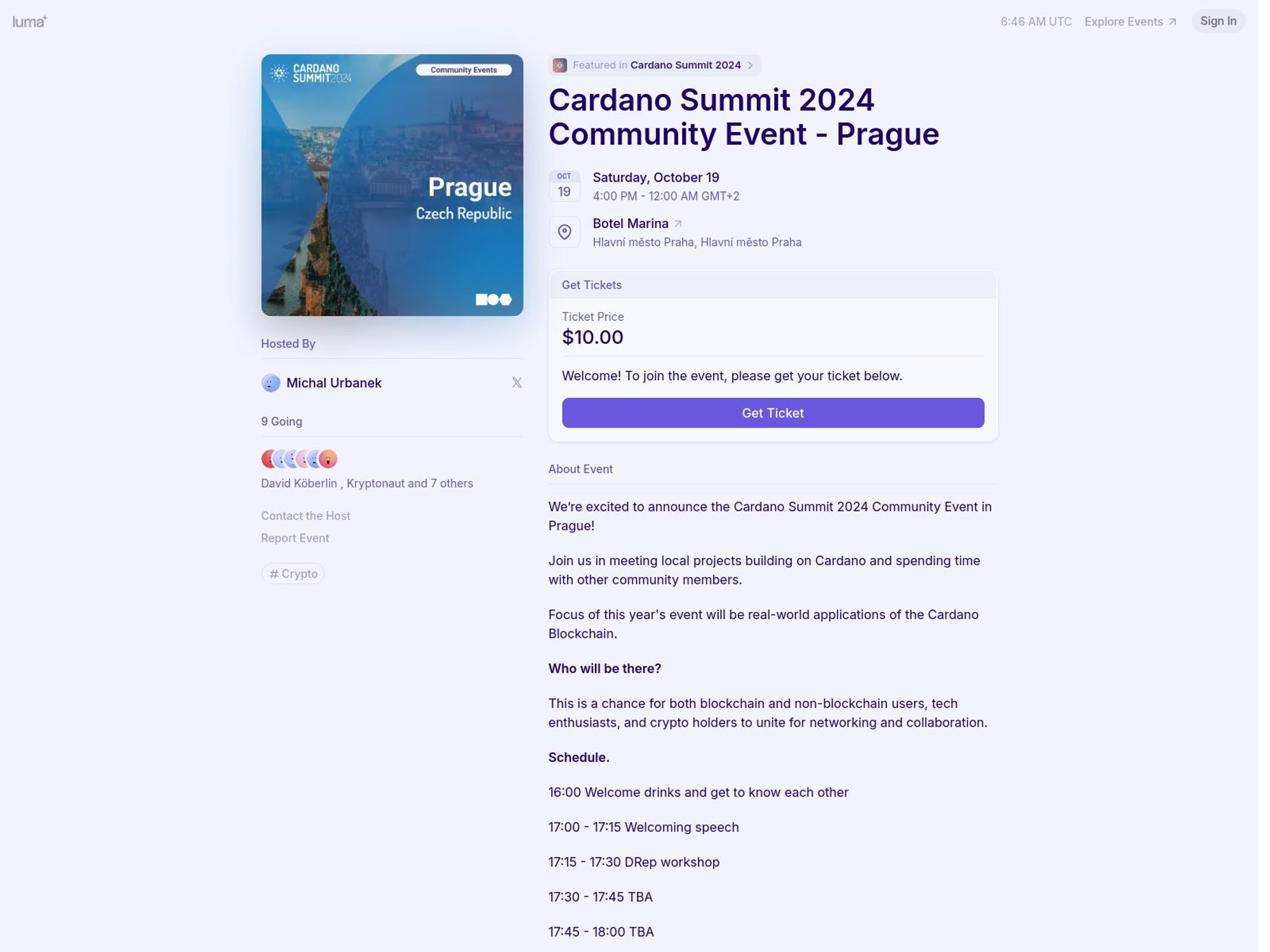 Cardano Summit 2024 Community Event - Prague screenshot