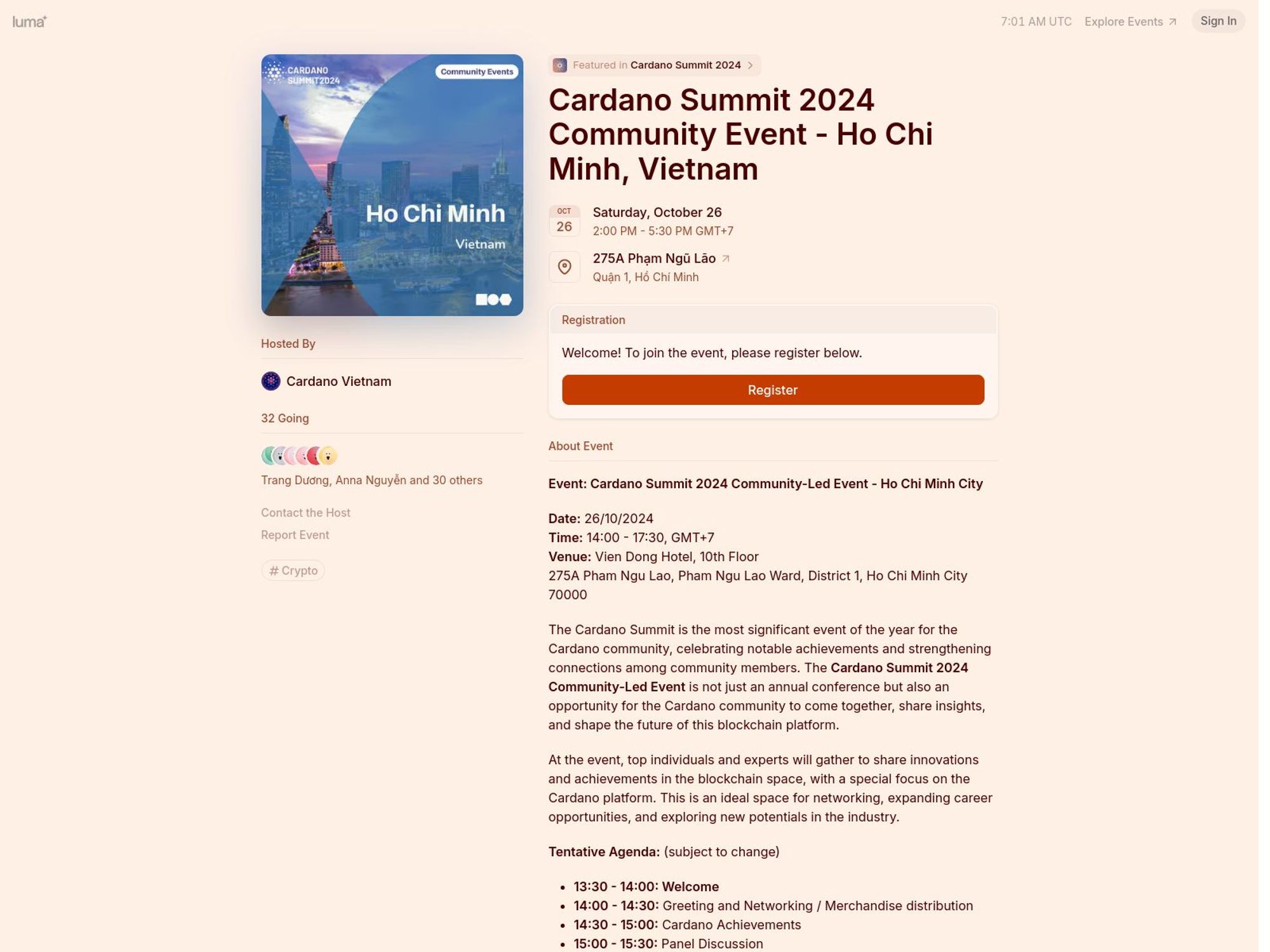 Cardano Summit 2024 Community Event - Ho Chi Minh, Vietnam website