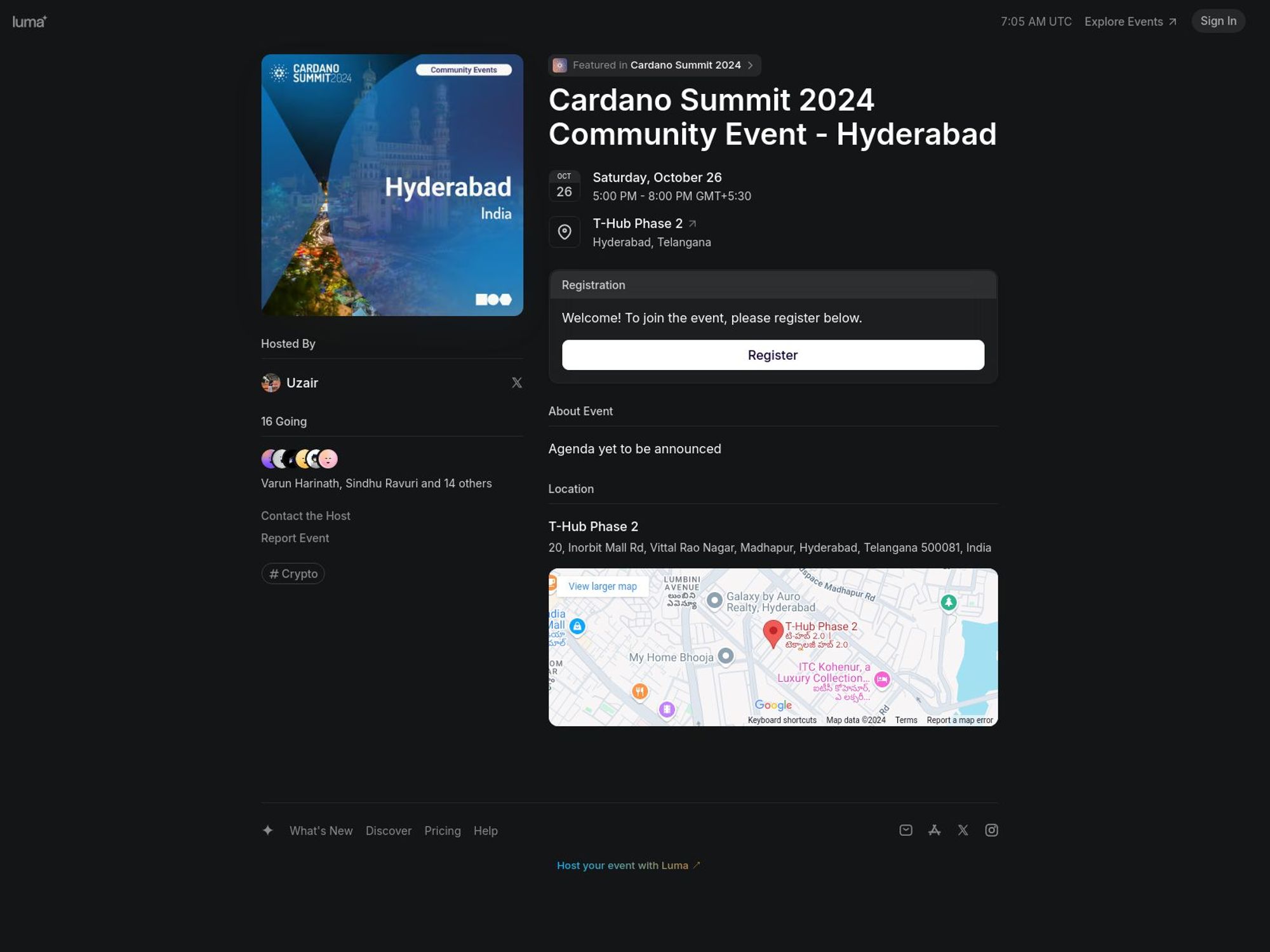 Cardano Summit 2024 Community Event - Hyderabad website