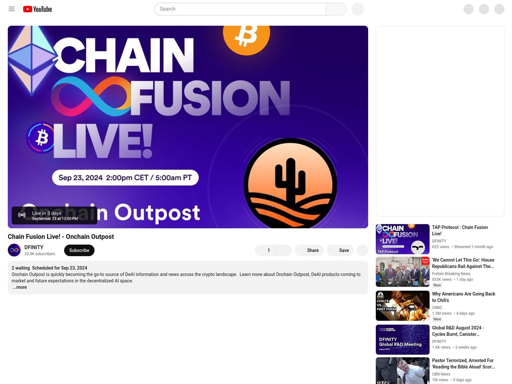 ICP Chain Fusion Live – Onchain Outpost screenshot