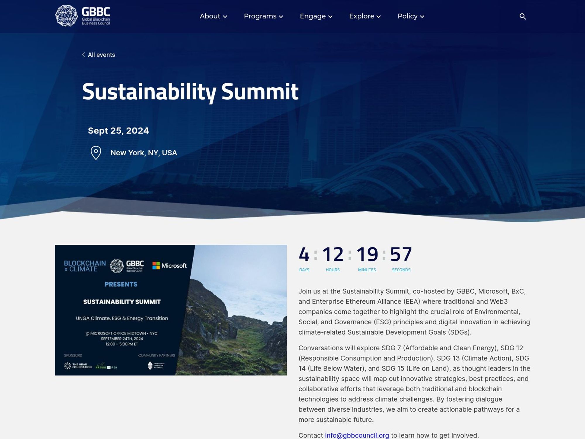 Sustainability Summit screenshot