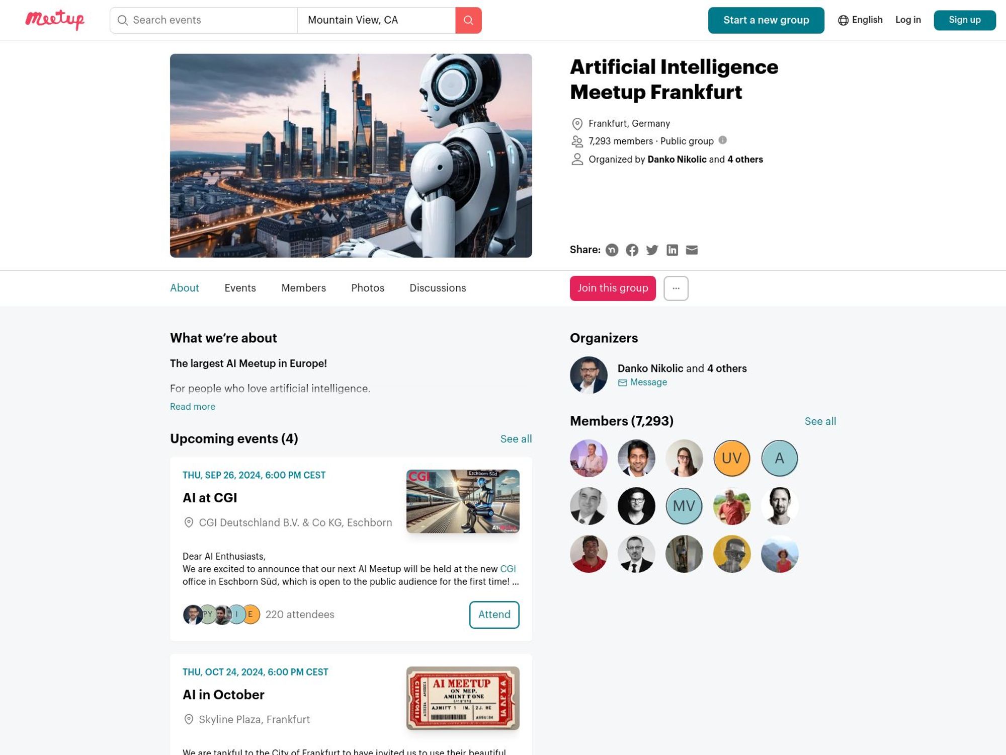 AI Meetup Frankfurt screenshot