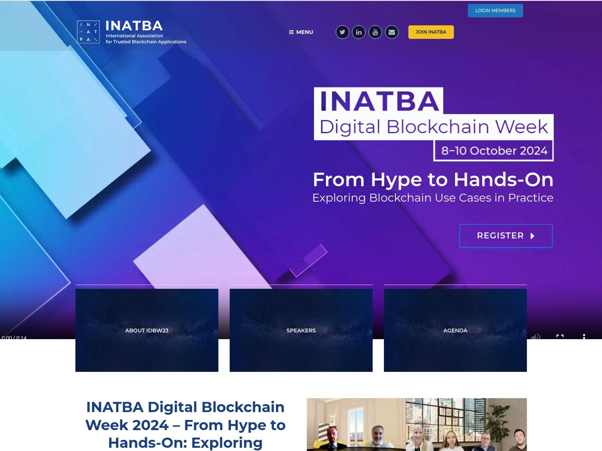 INATBA Digital Blockchain screenshot