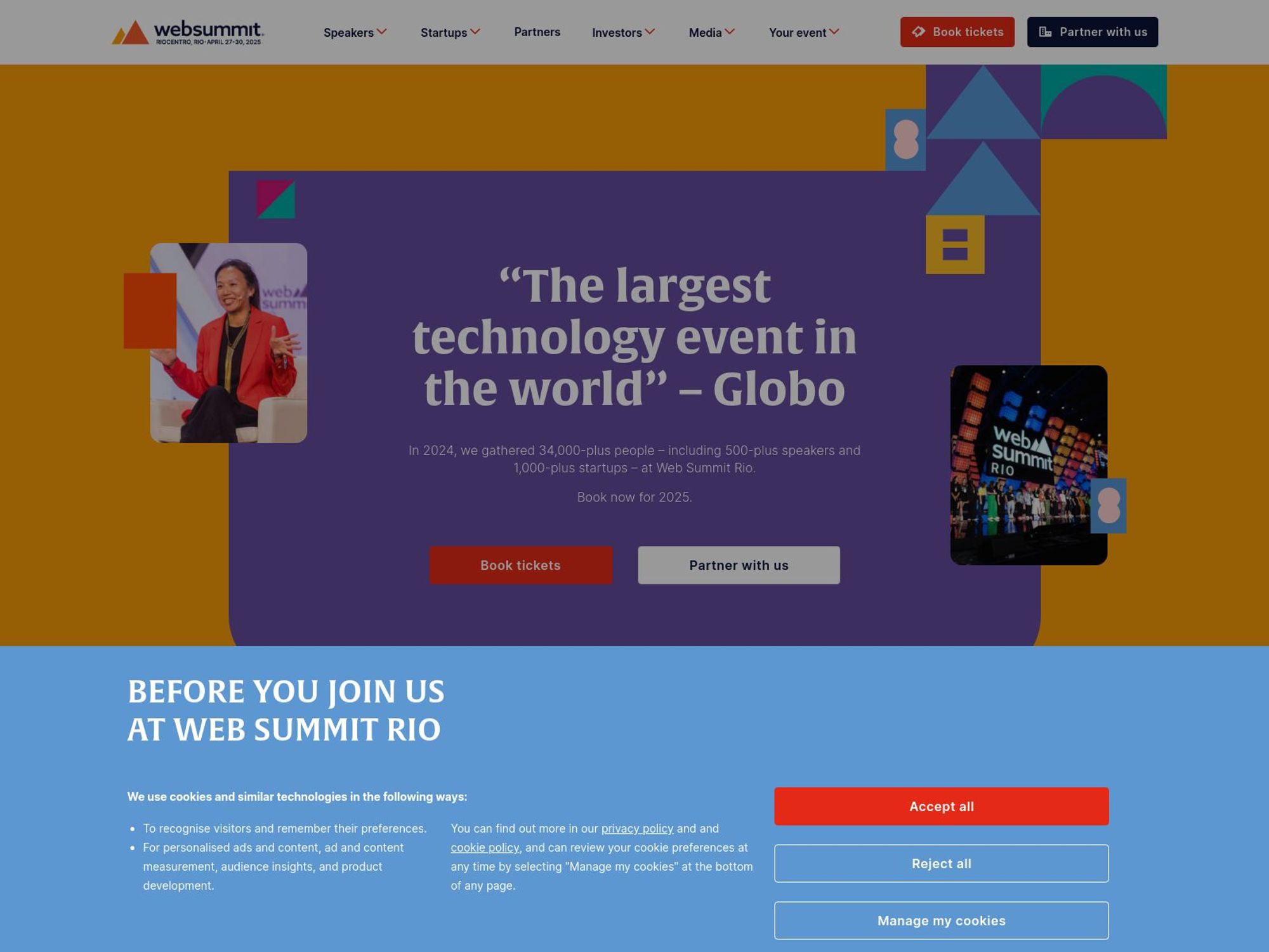 Web Summit Rio 2025 website