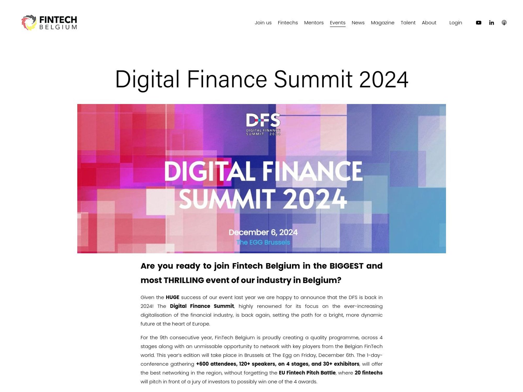 Digital Finance Summit 2024 website