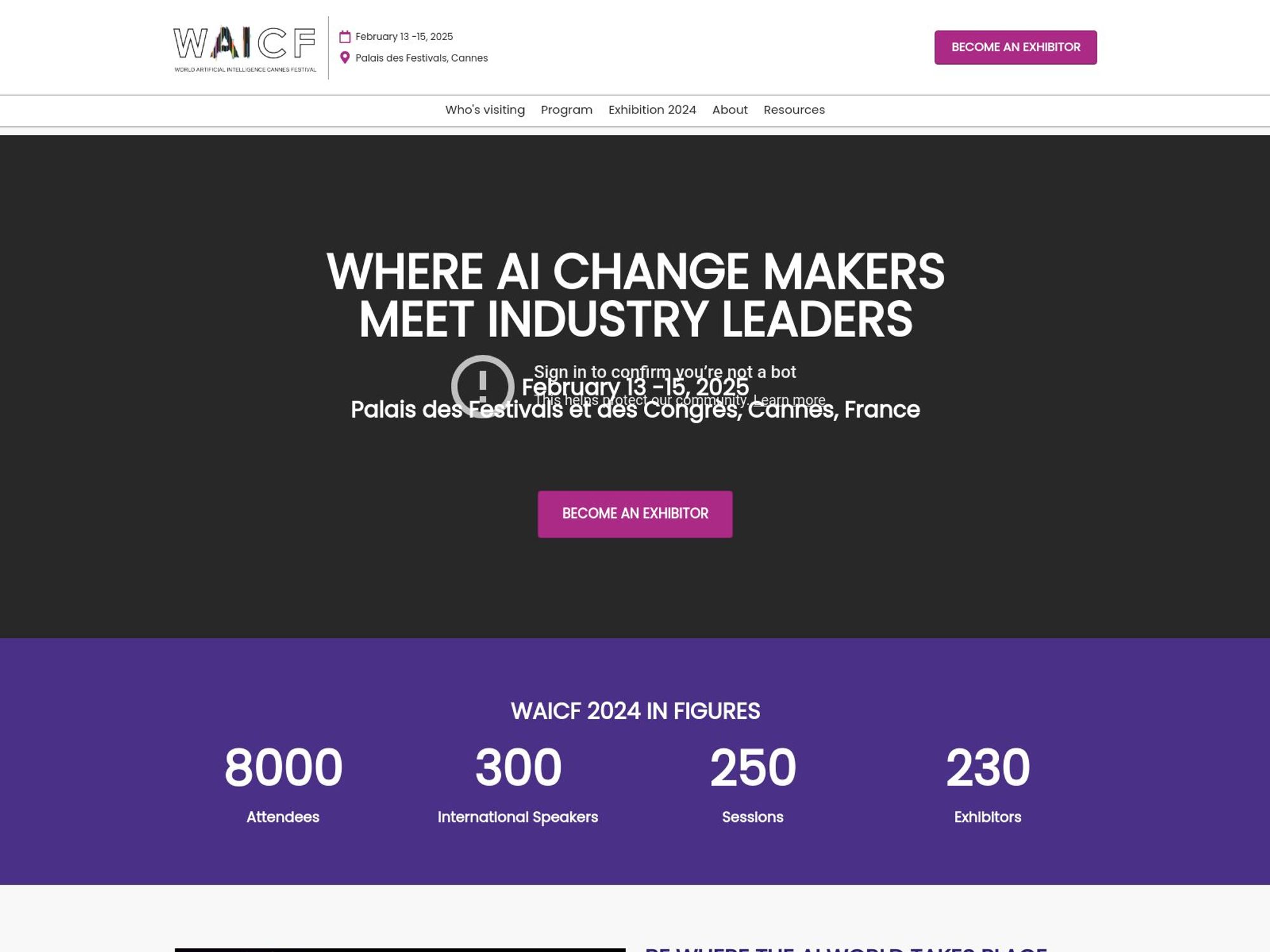 World AI Cannes Festival website