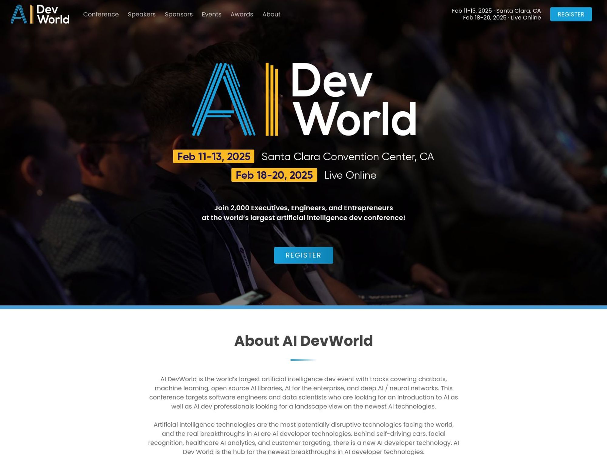 AI Dev World website