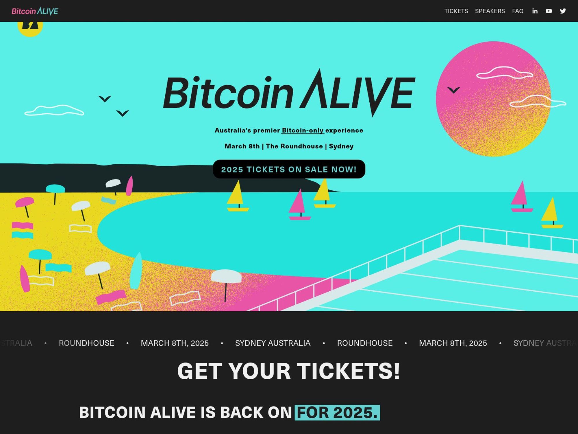 Bitcoin ALIVE 2025 website