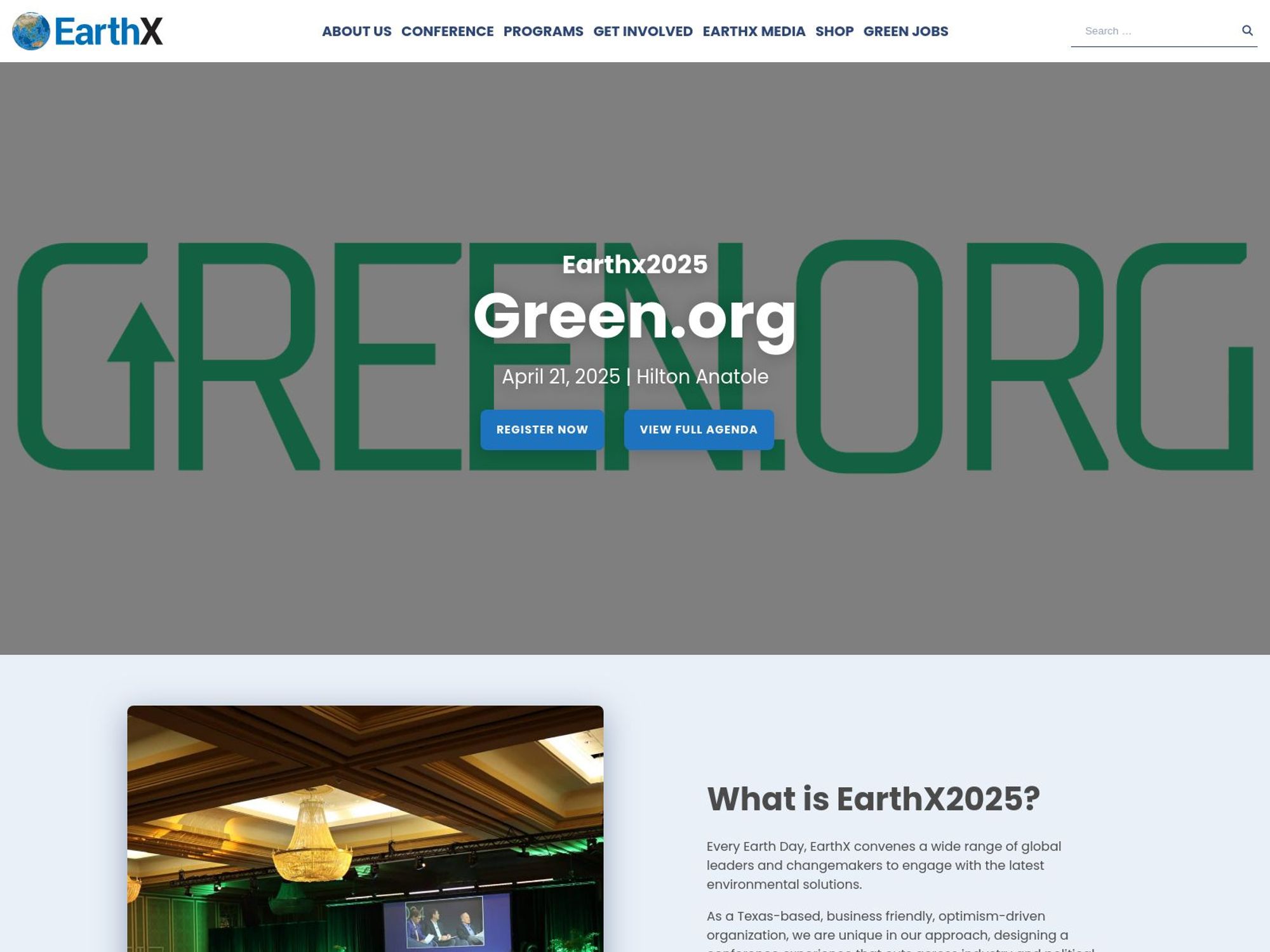 EarthX2025 website