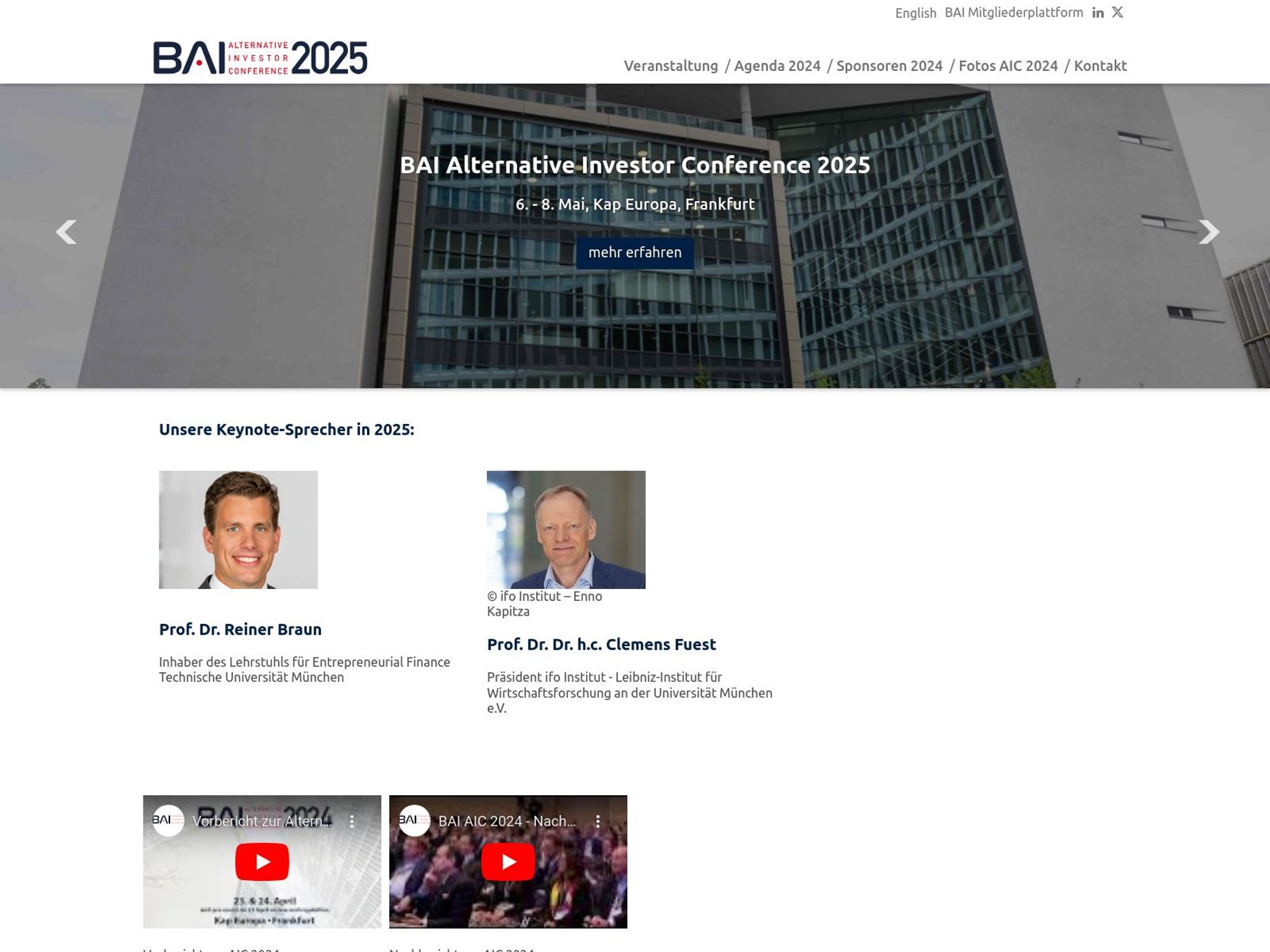 BAI Alternative Investor Conference - AIC 2025 website