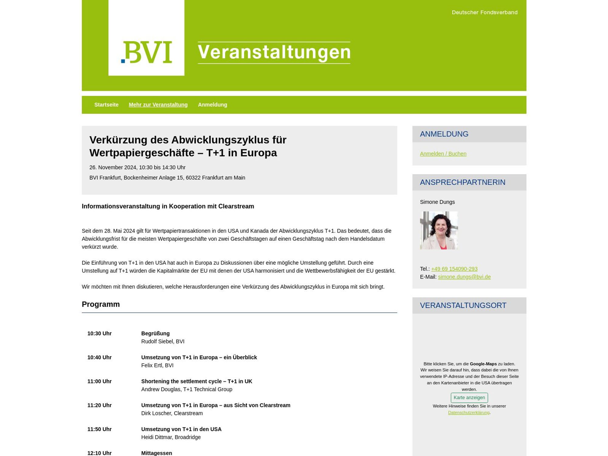 BVI: Verkürzung des Abwicklungszyklus für Wertpapiergeschäfte – T+1 in Europa website