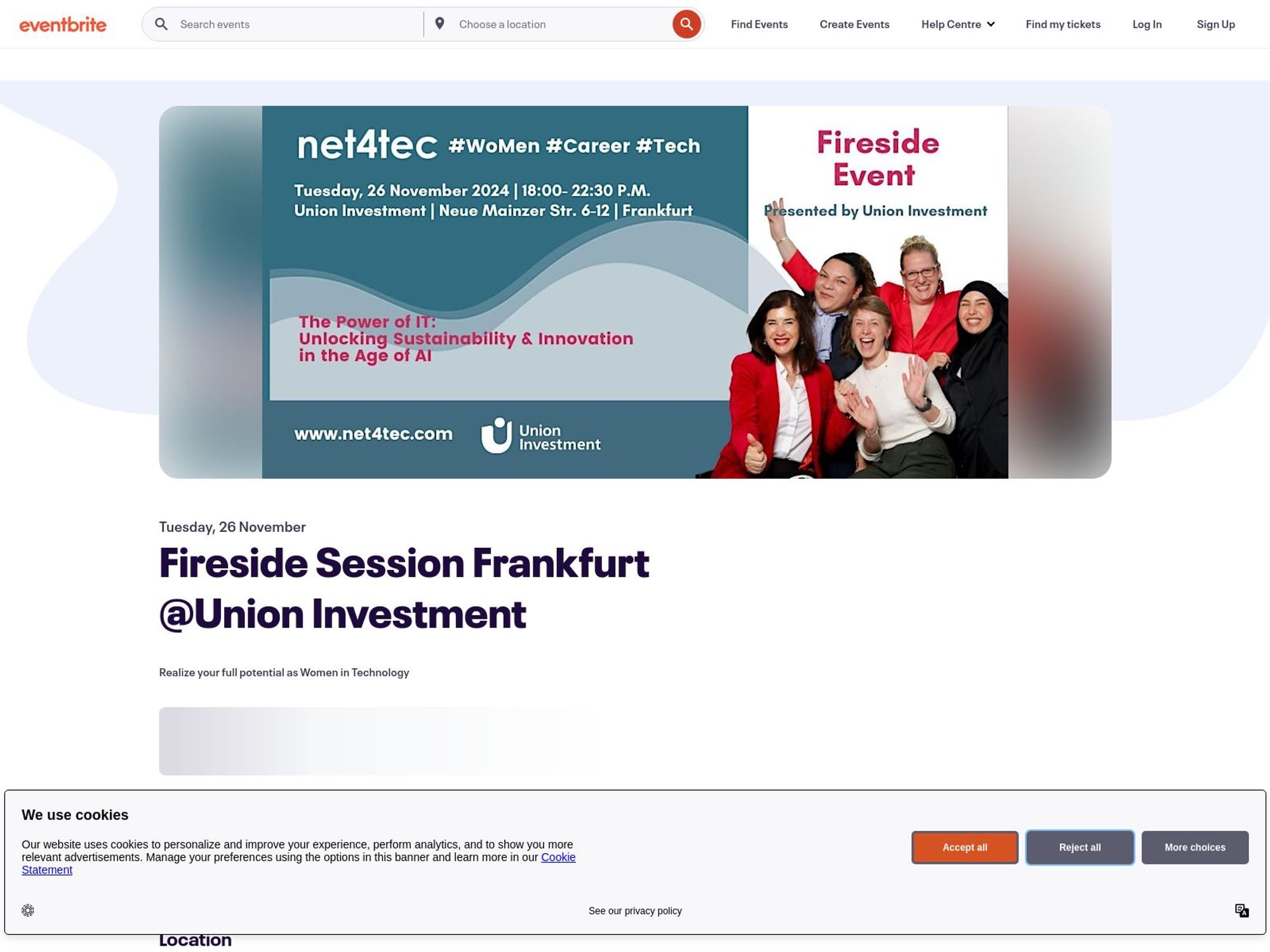 Fireside Session Frankfurt @Union Investment website