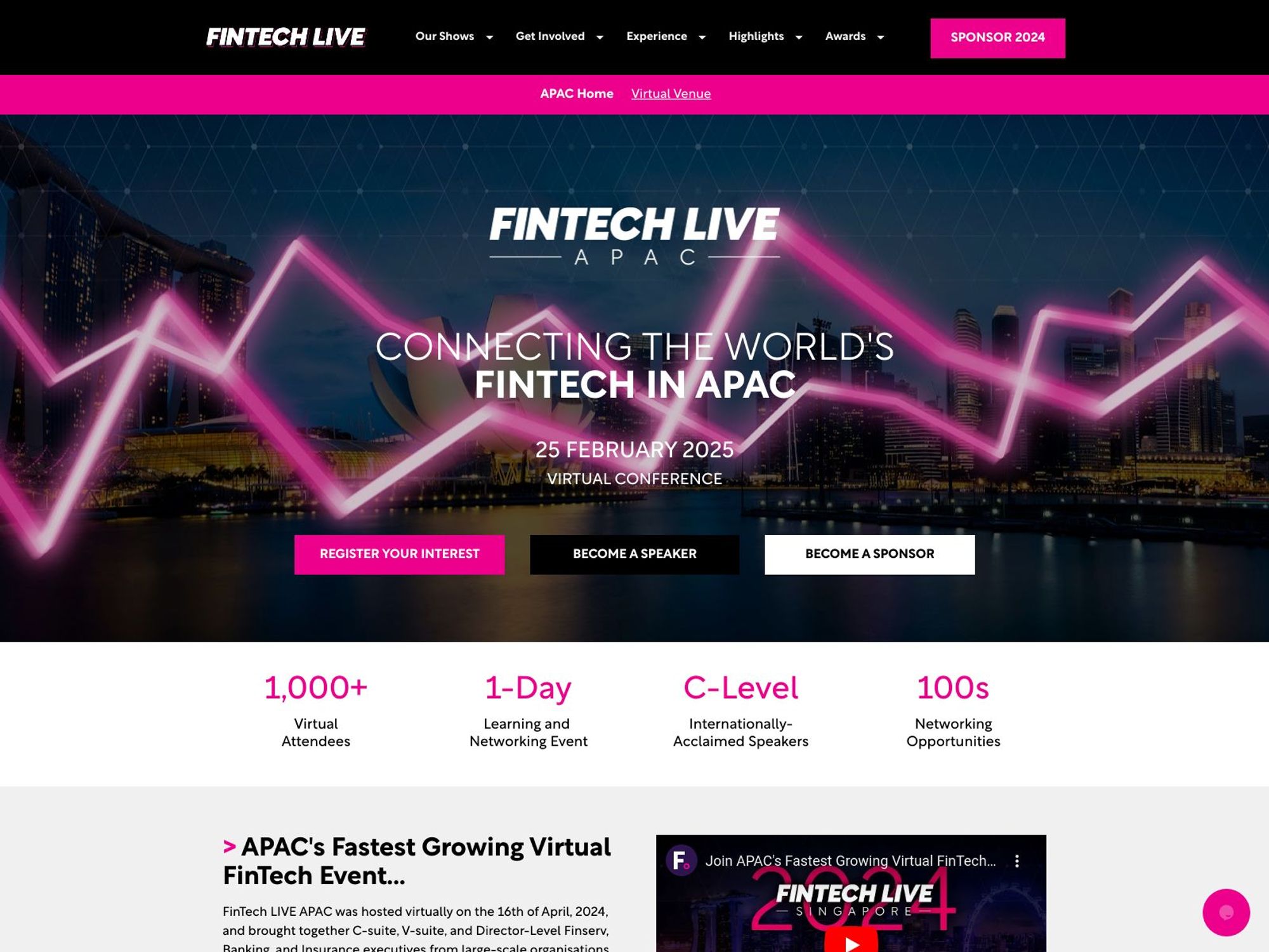 FinTech LIVE APAC 2025 website