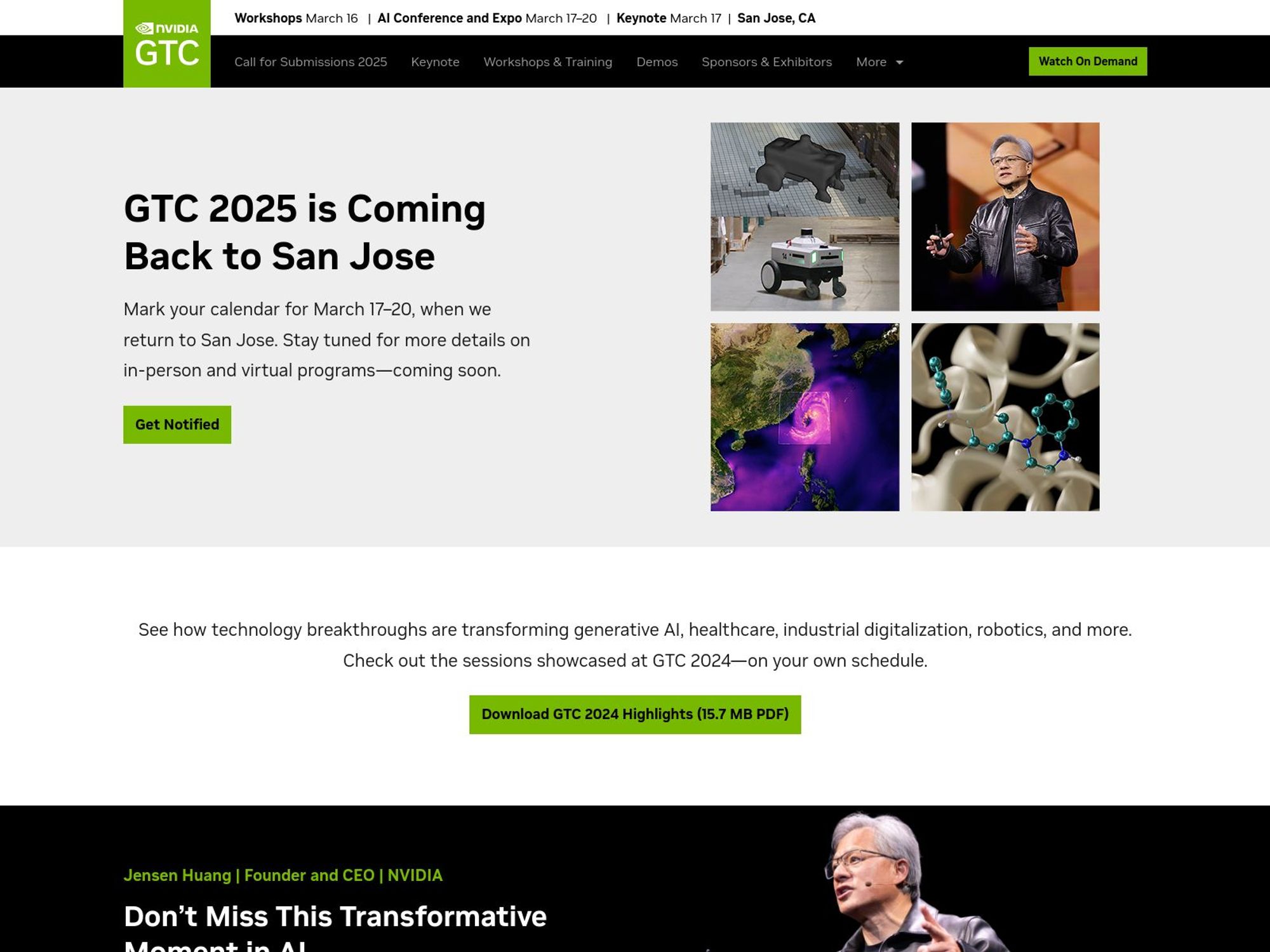 NVIDIA GTC 2025 screenshot