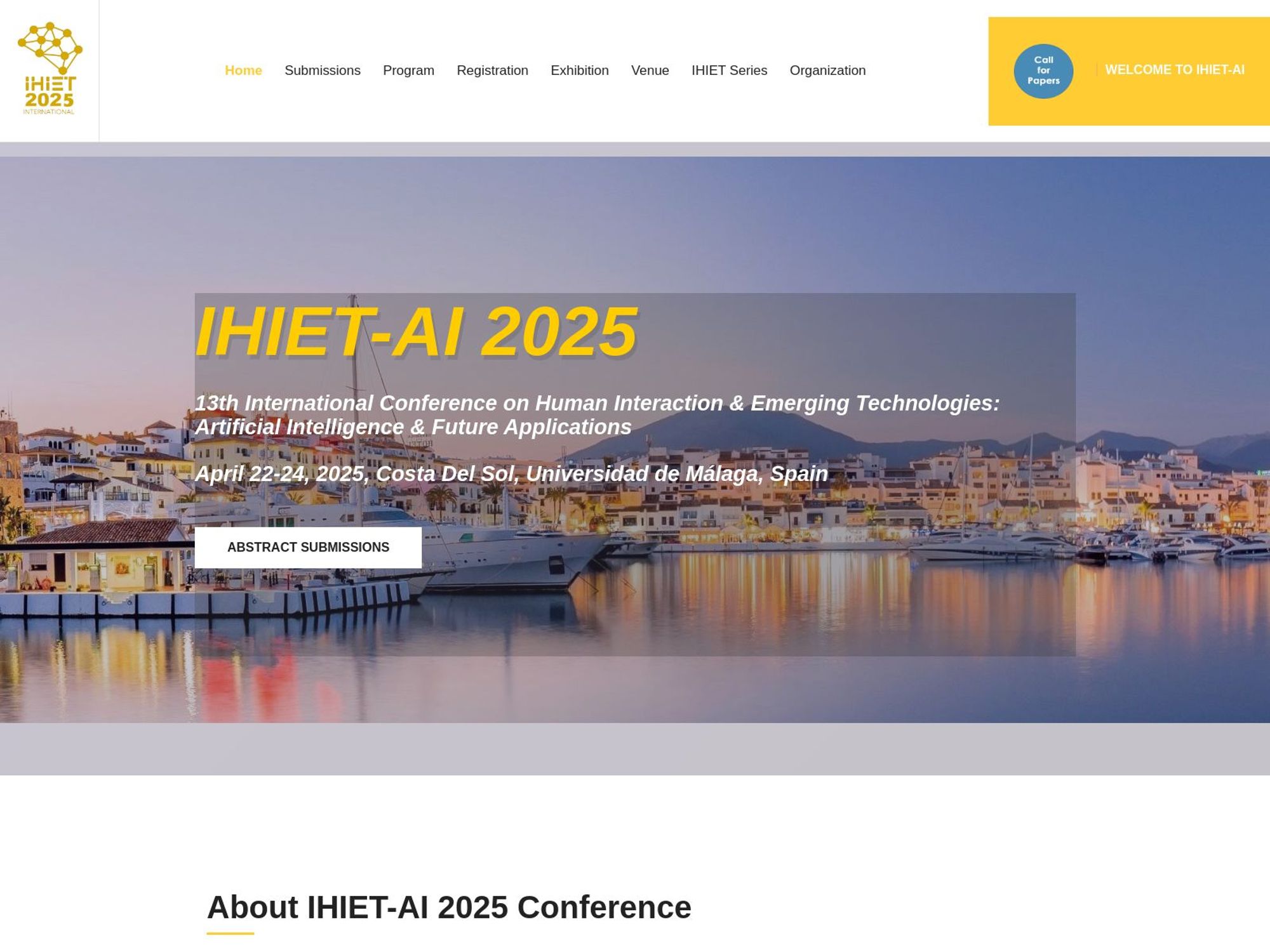 IHIET-AI 2025 - Artificial Intelligence & Future Applications screenshot