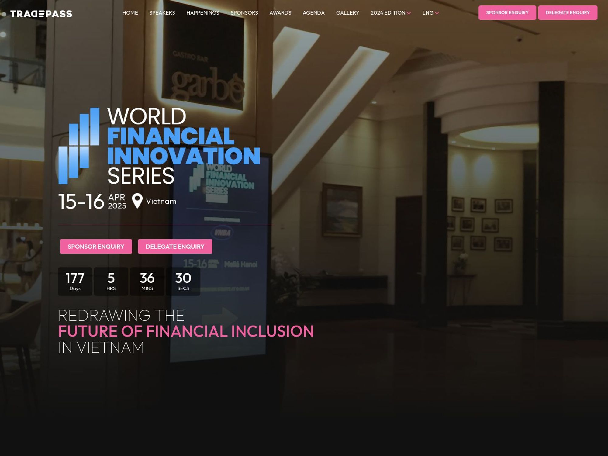 World Financial Innovation Series Vietnam website