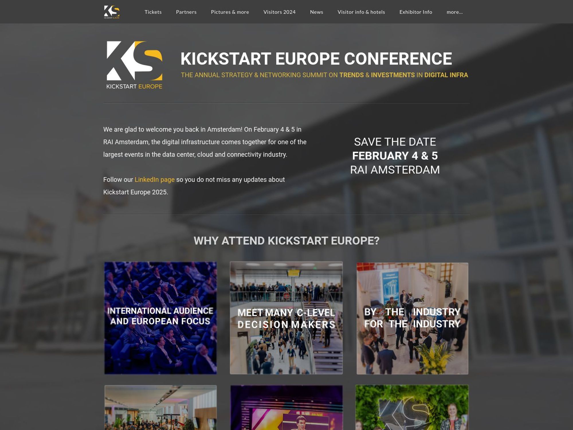 Kickstart Europe Conference website