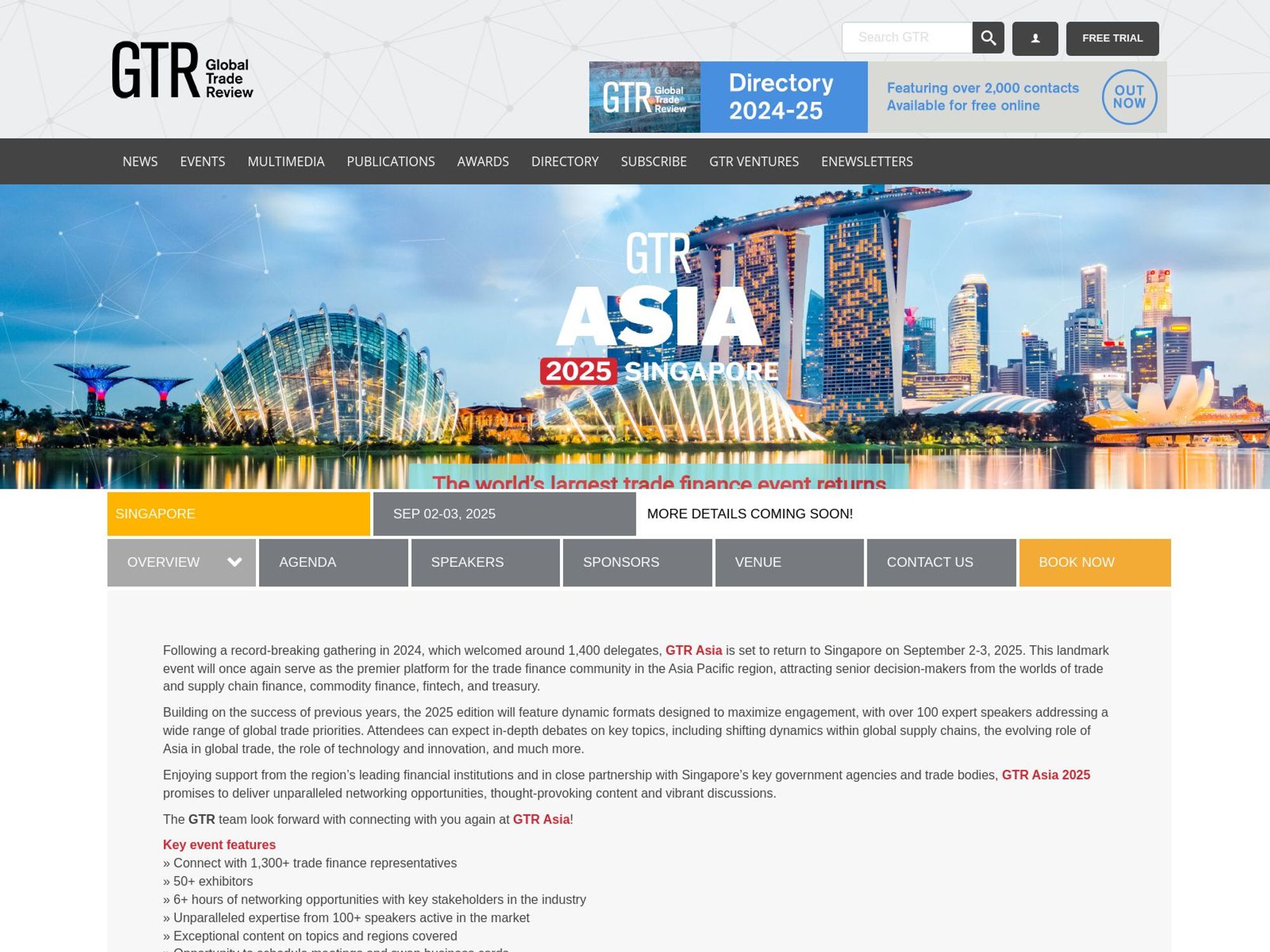 GTR Asia 2025 website