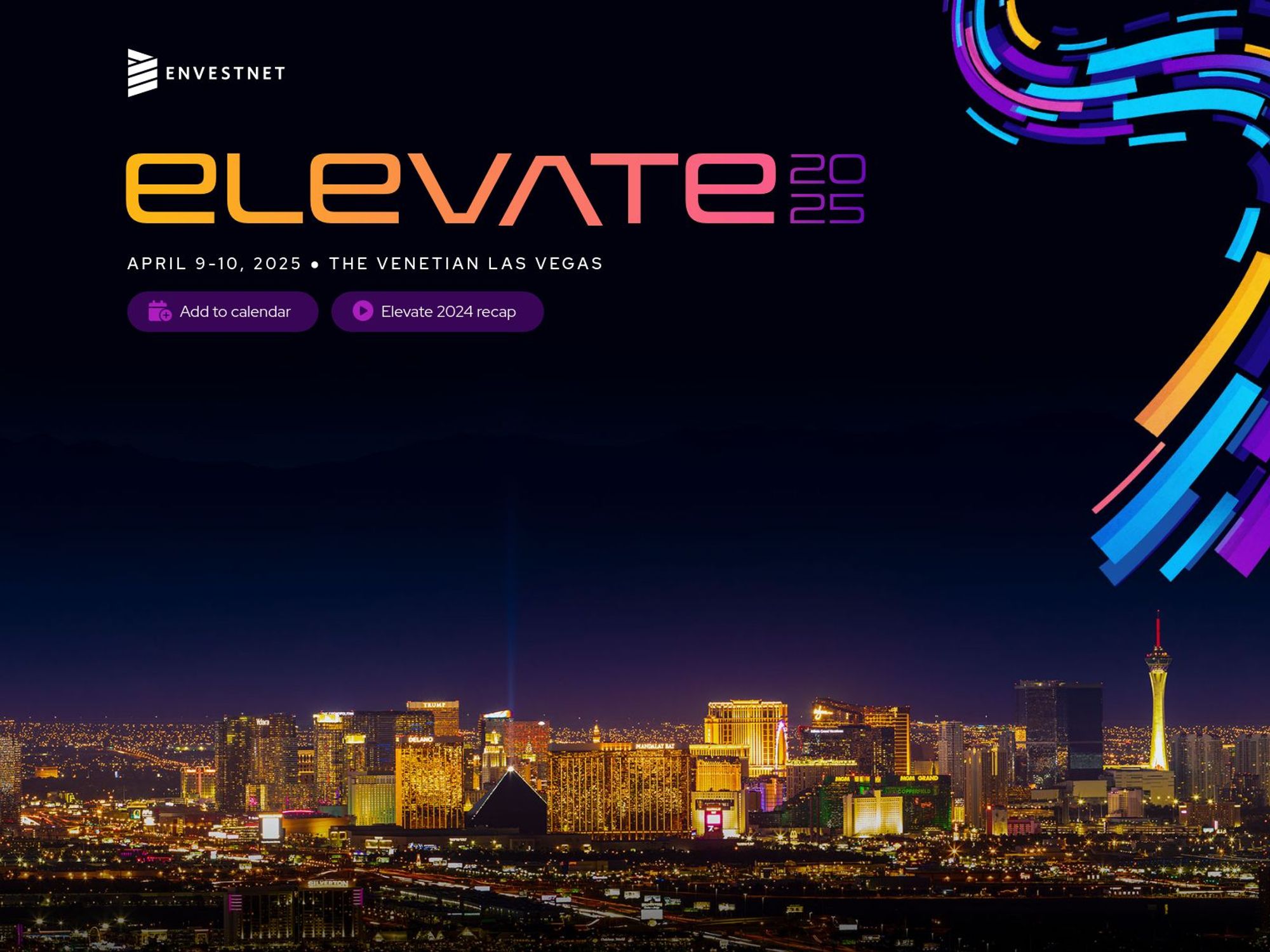 Envestnet Elevate 2025 website