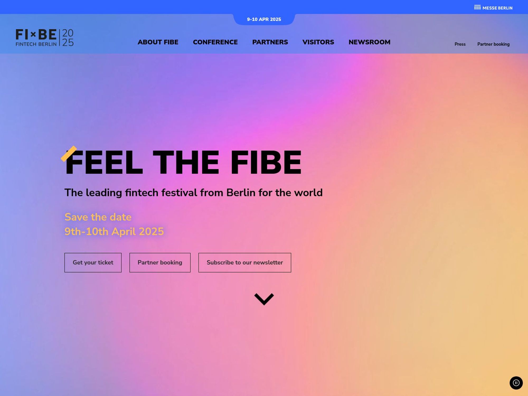 FIBE 2025 - FinTech Festival Berlin website