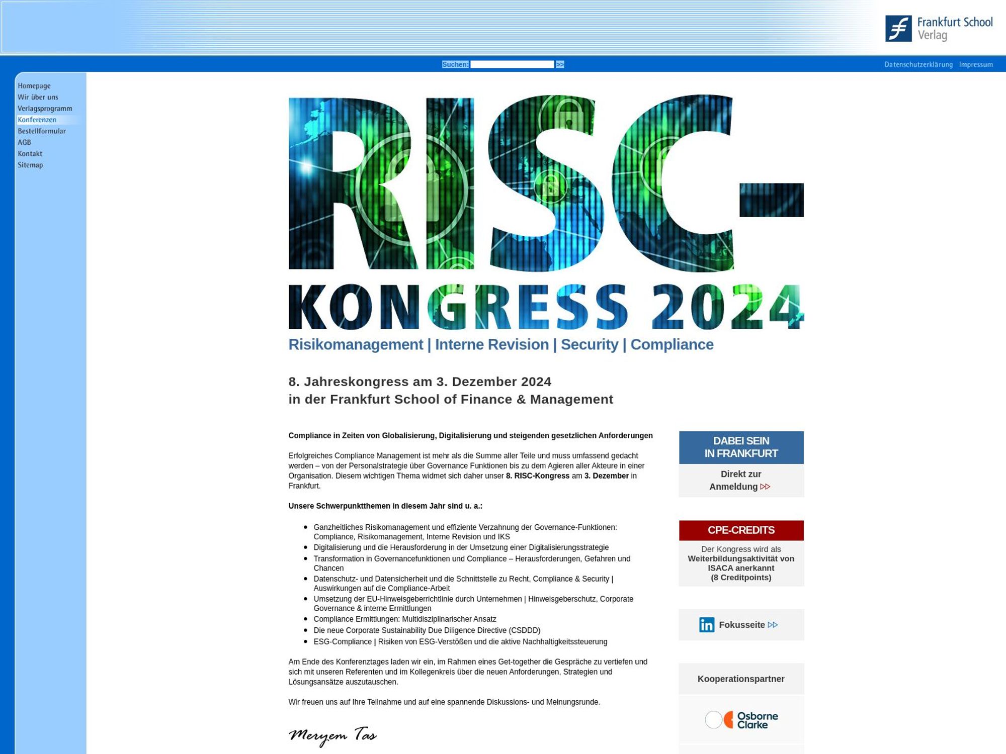 Risc-Kongress 2024 website