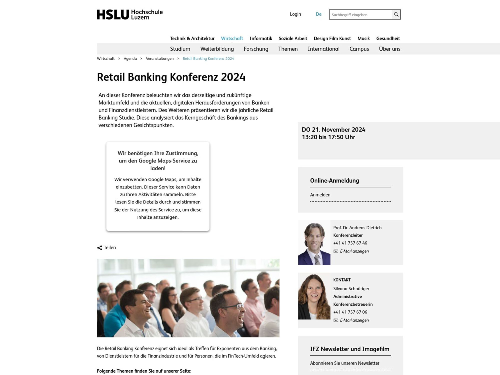 Retail Banking Konferenz 2024 screenshot