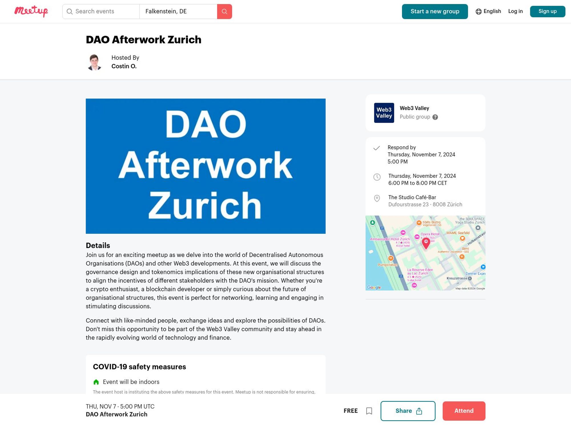 DAO Afterwork Zurich screenshot