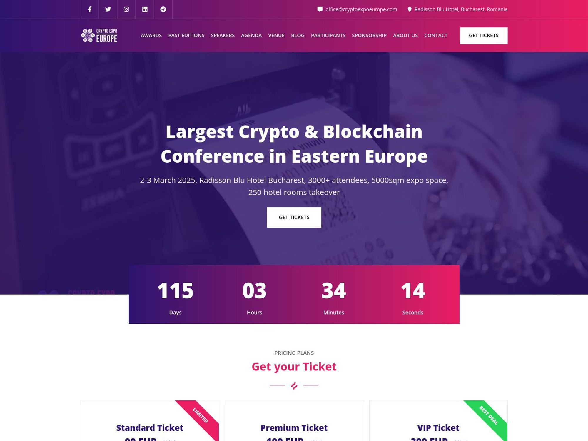 Crypto Expo Europe 2025 website