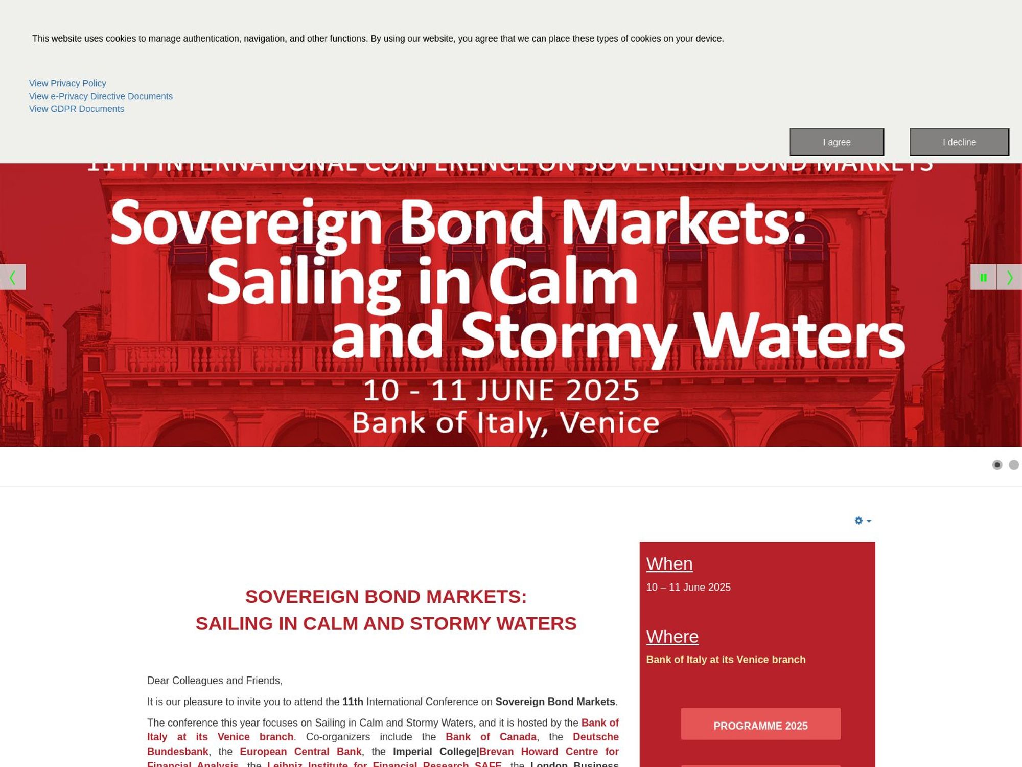 11th International Conference on Sovereign Bond Markets website