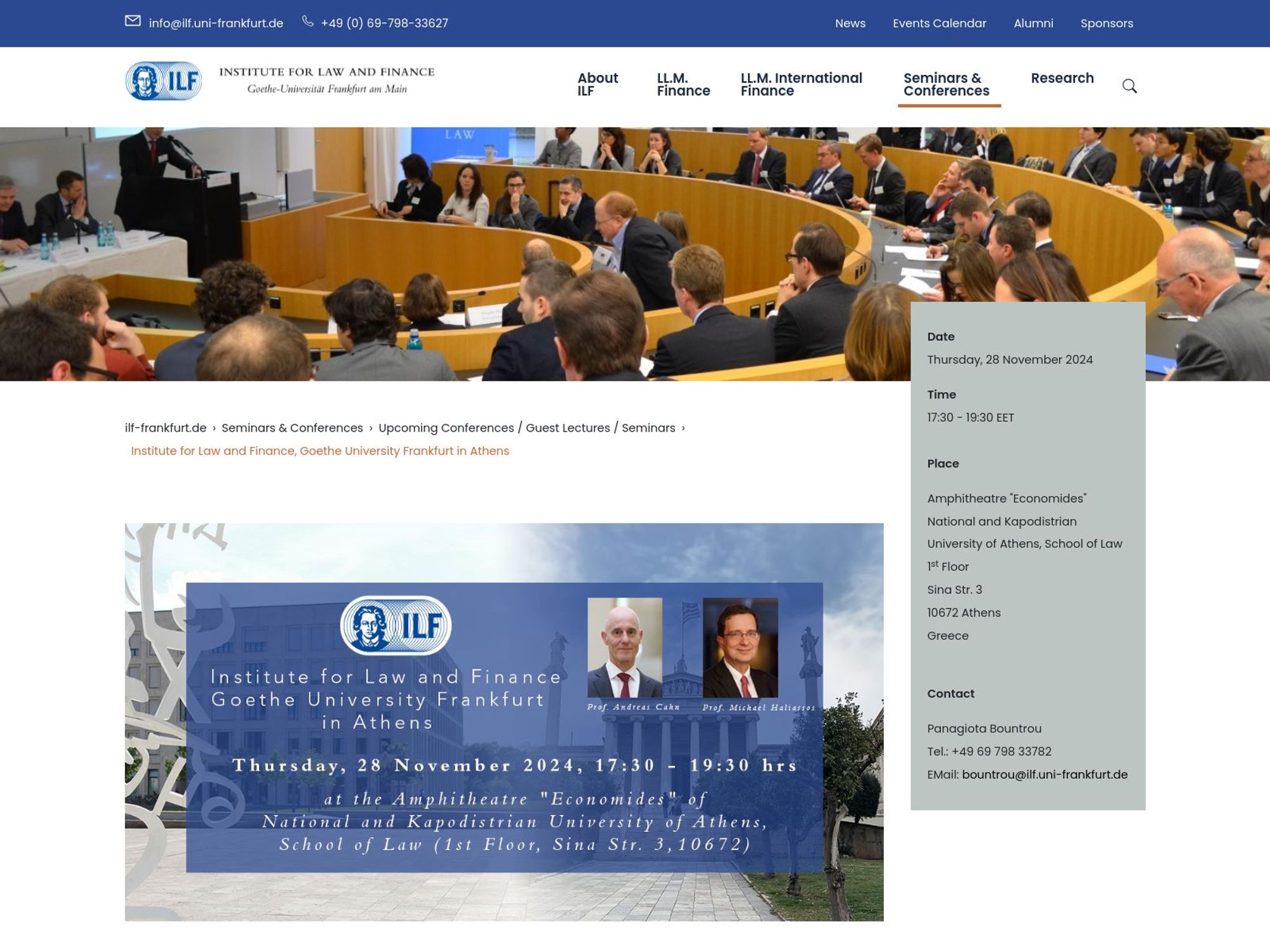 The LL.M. Finance Law Program website