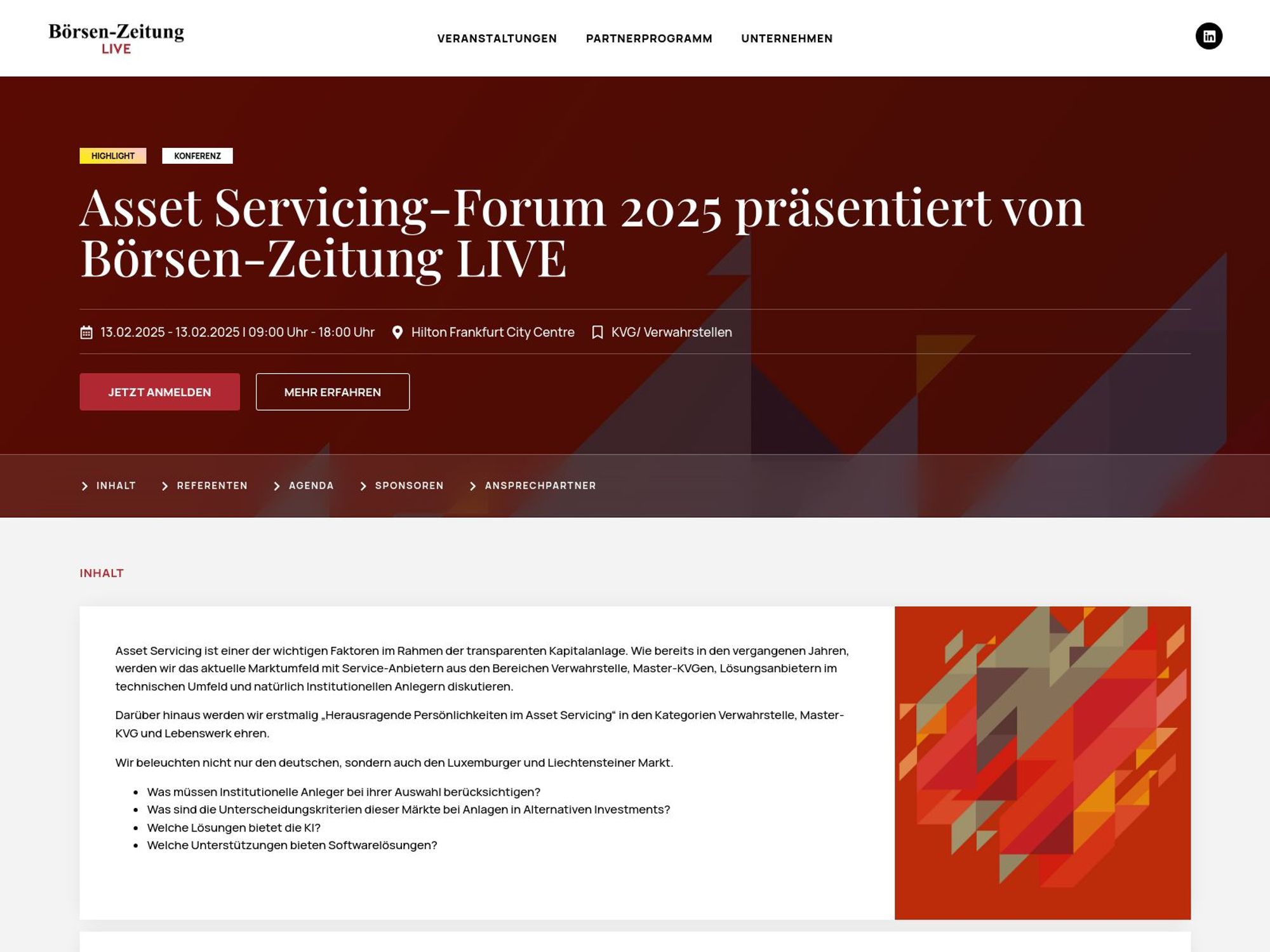 Asset Servicing-Forum 2025 website