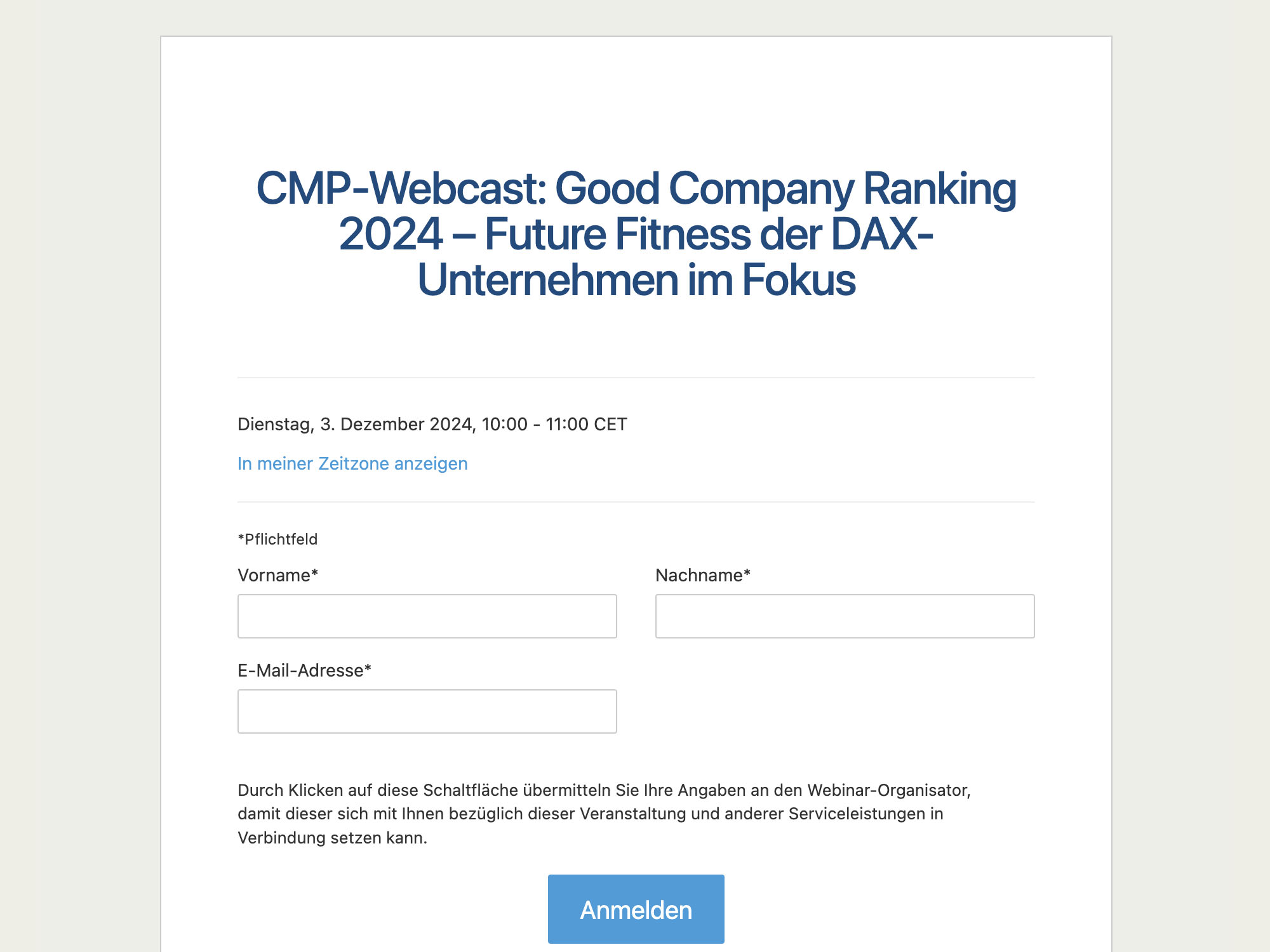 CMP-Webcast: Good Company Ranking 2024 – Future Fitness der DAX-Unternehmen im Fokus website