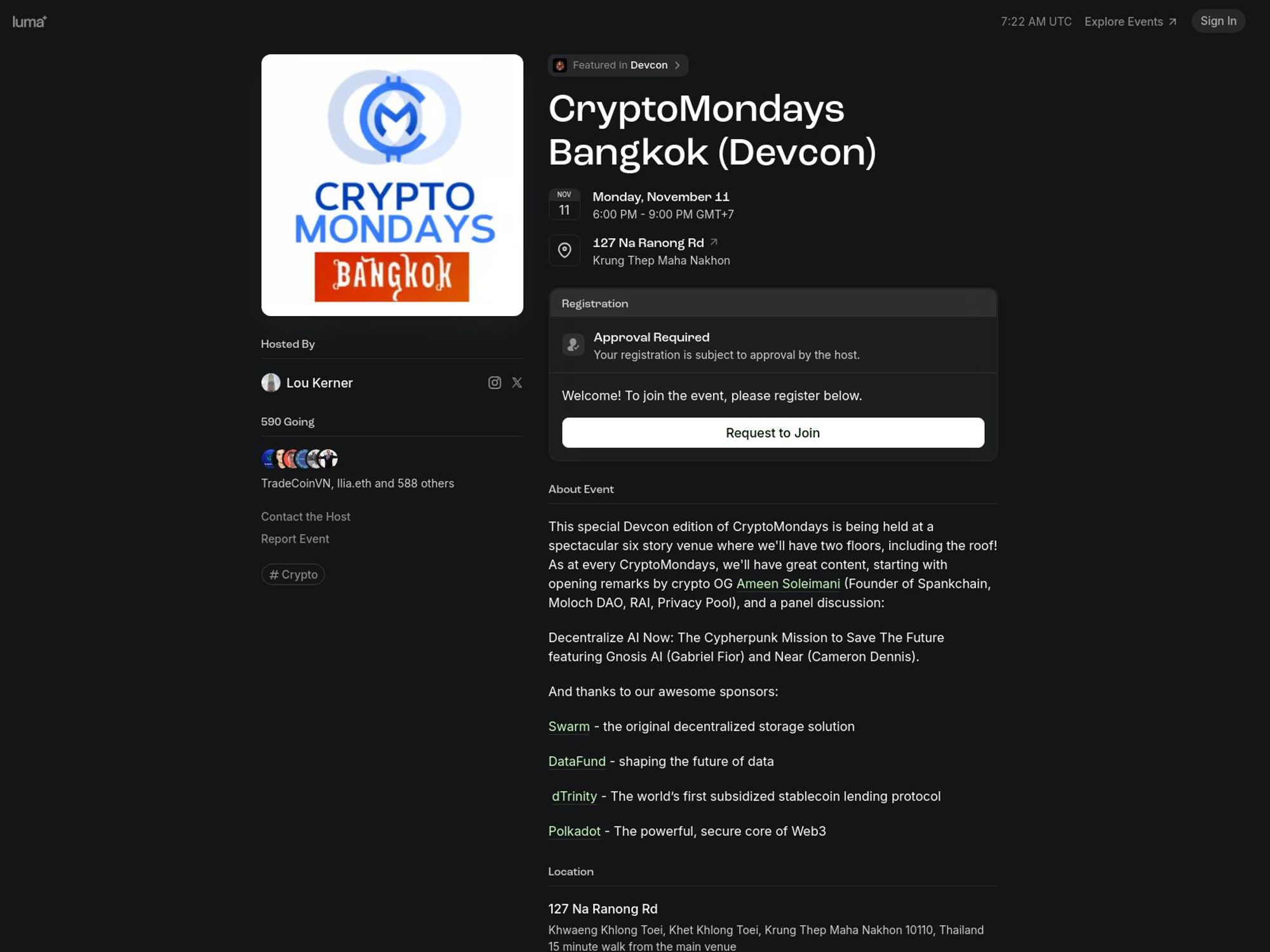 CryptoMondays Bangkok (Devcon) screenshot