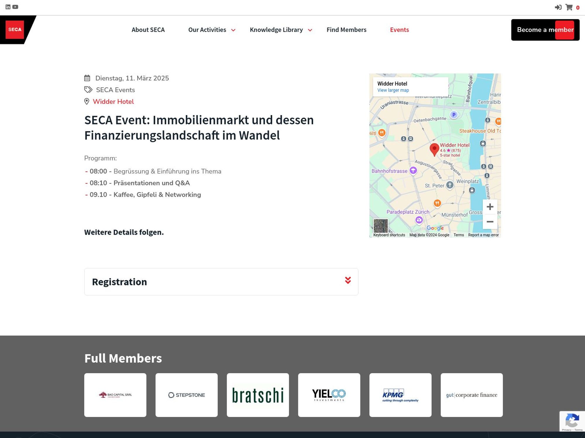 SECA Event: Immobilienmarkt und dessen Finanzierungslandschaft im Wandel website