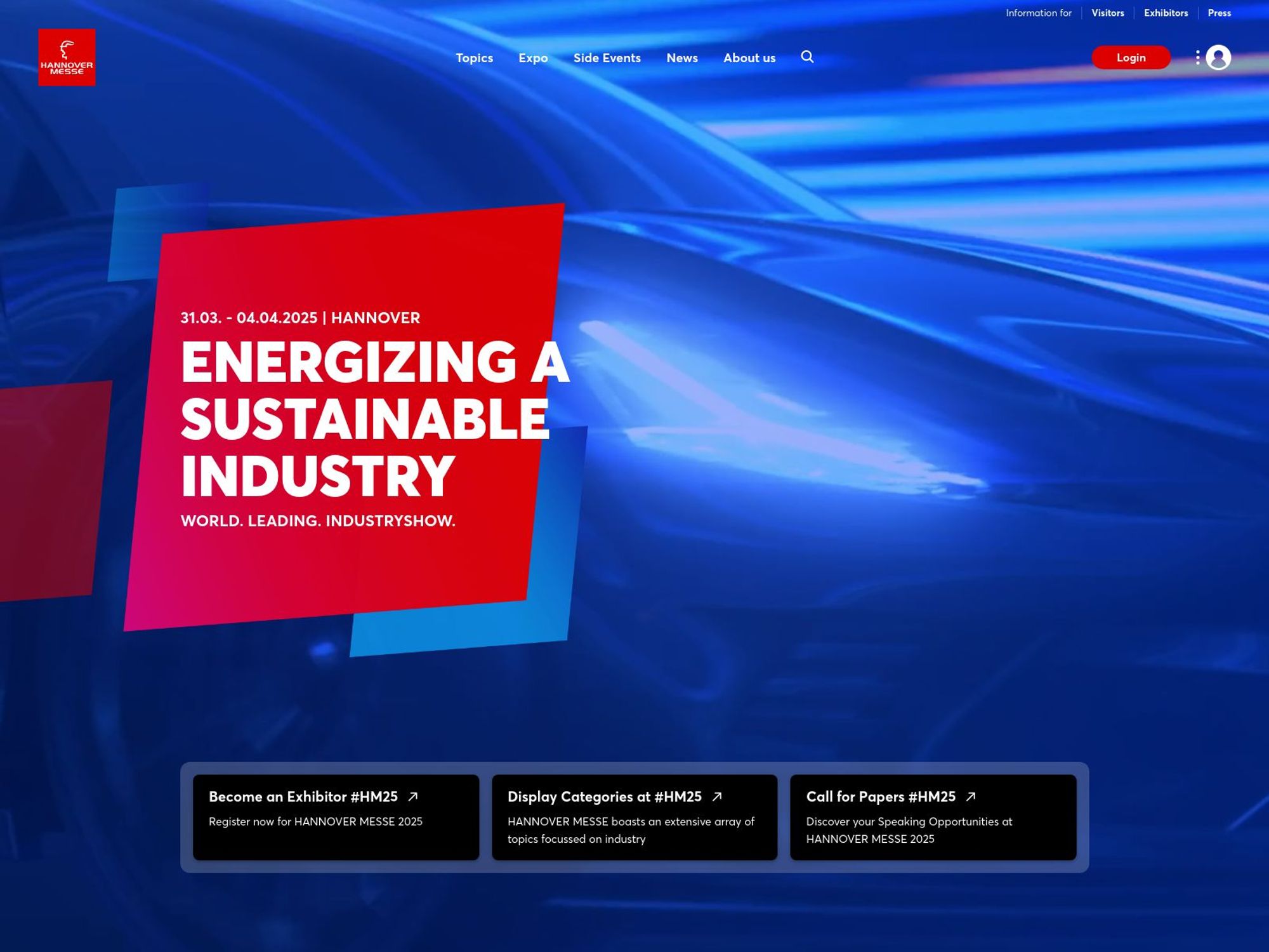 HM25 - Hannover Messe 2025 website