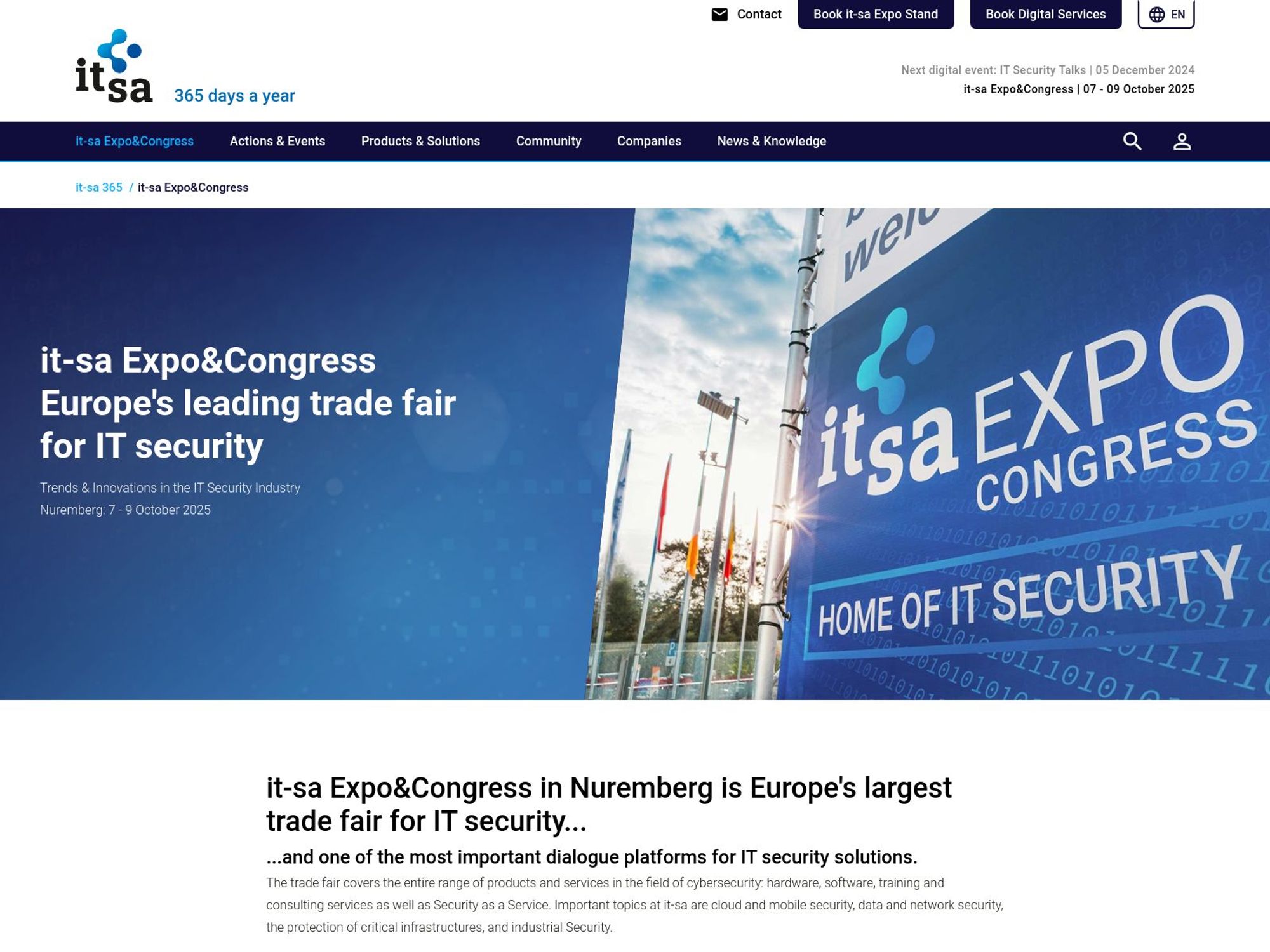 it-sa Expo&Congress 2025 screenshot