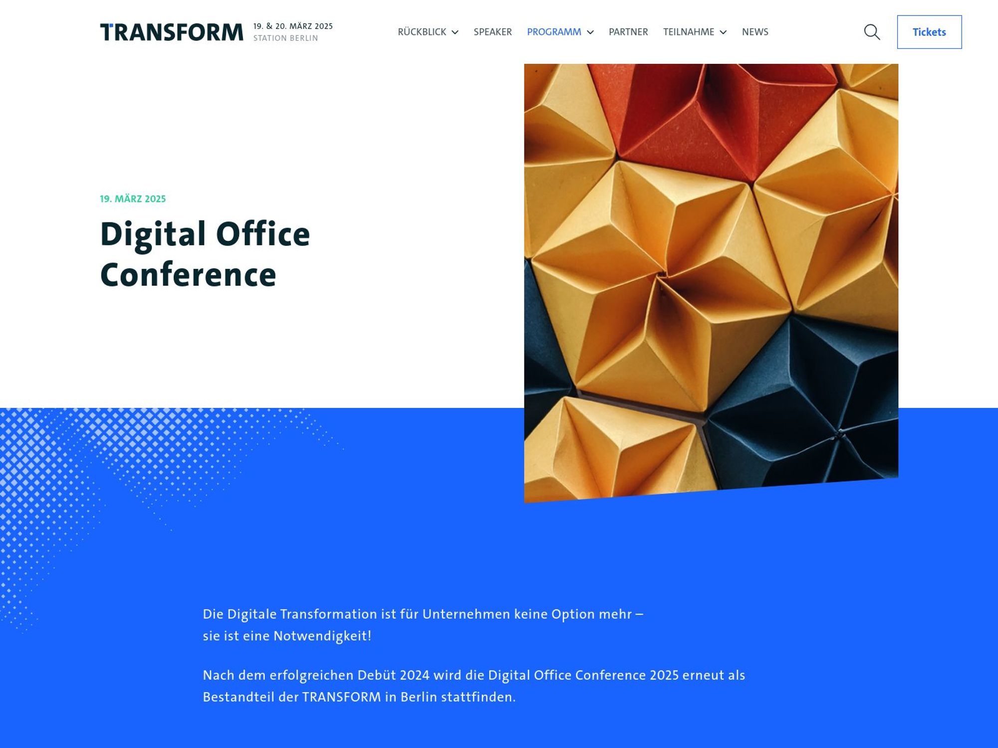 Digital Office Conference website