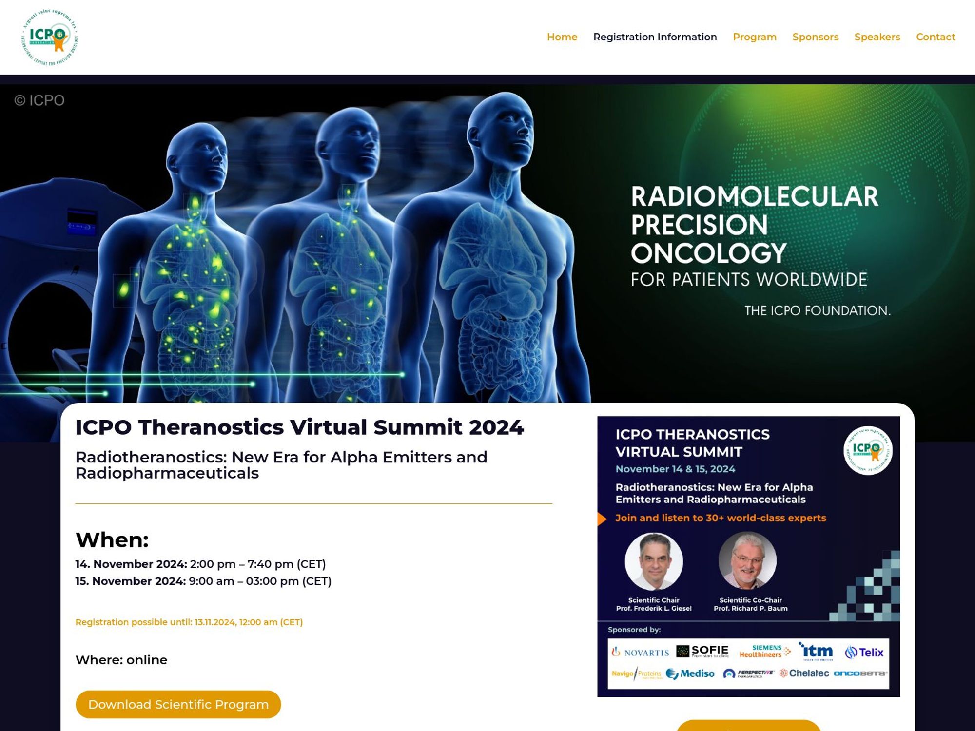 ICPO Theranostics Summit 2024 screenshot