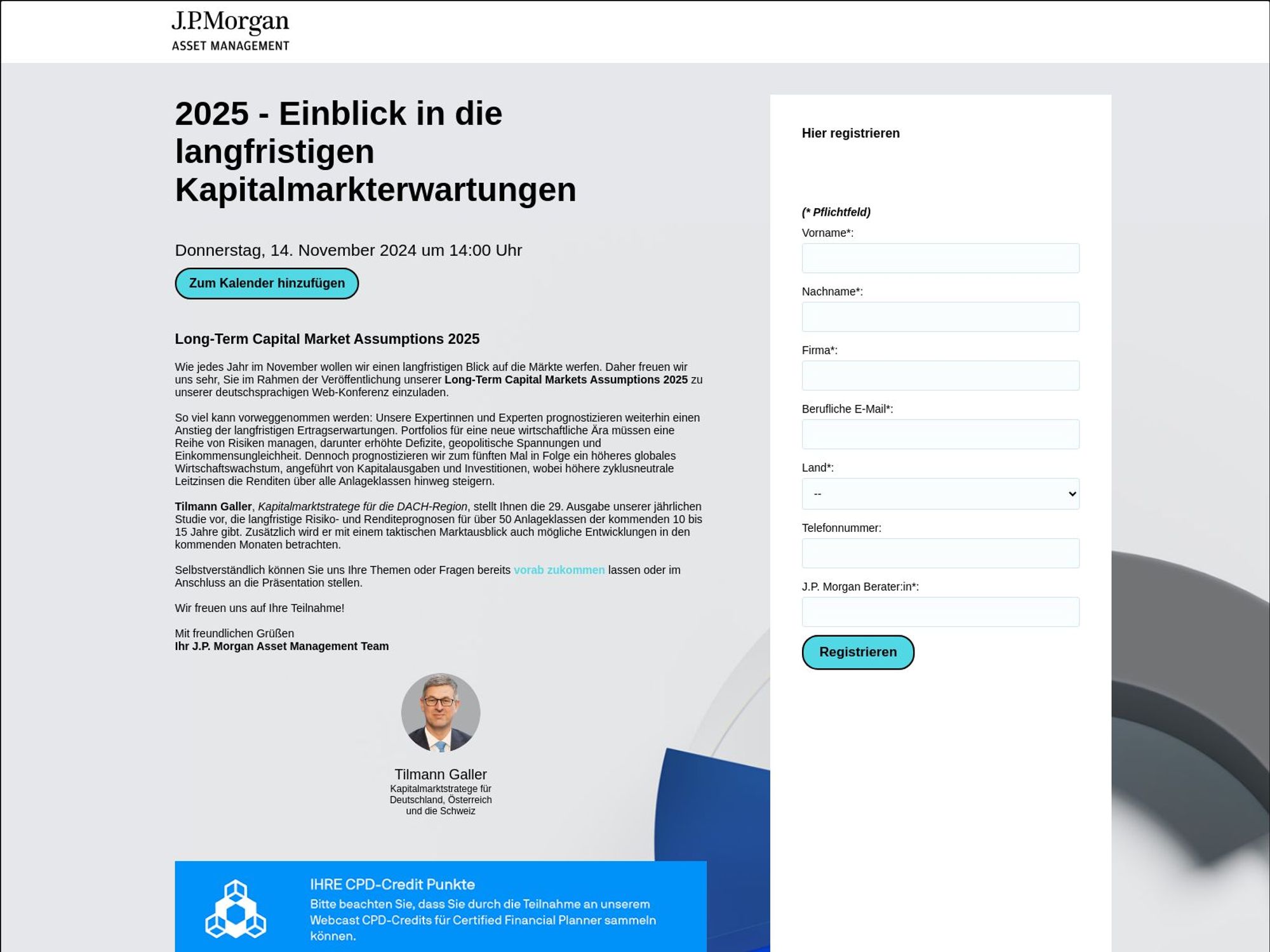 2025 - Einblick in die langfristigen Kapitalmarkterwartungen screenshot