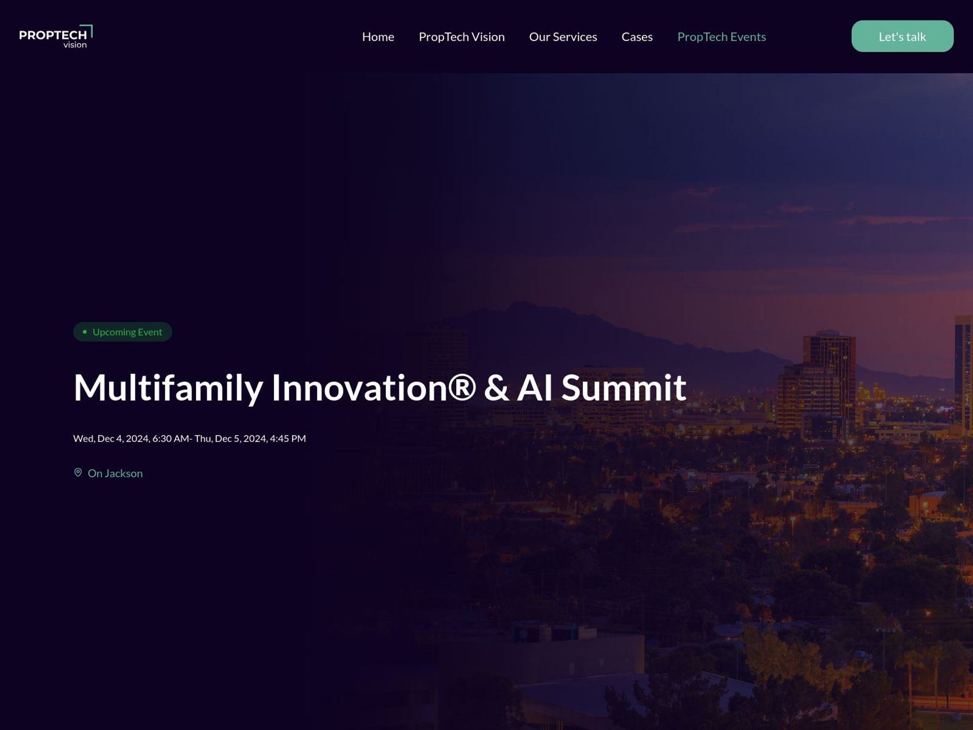 Multifamily Innovation® & AI Summit website